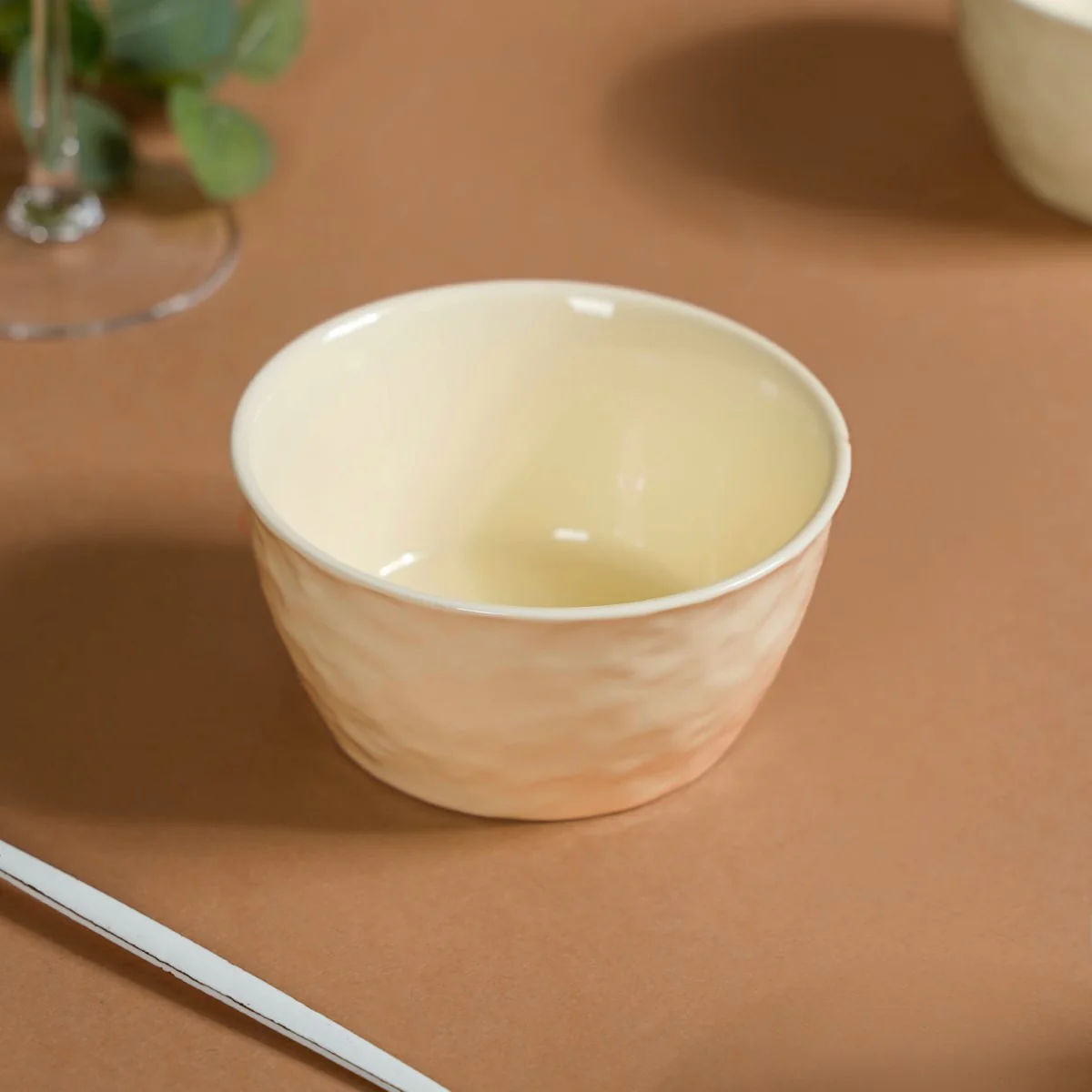 Vanilla White Textured Snack Bowl Set Of 4 350ml - Image 9