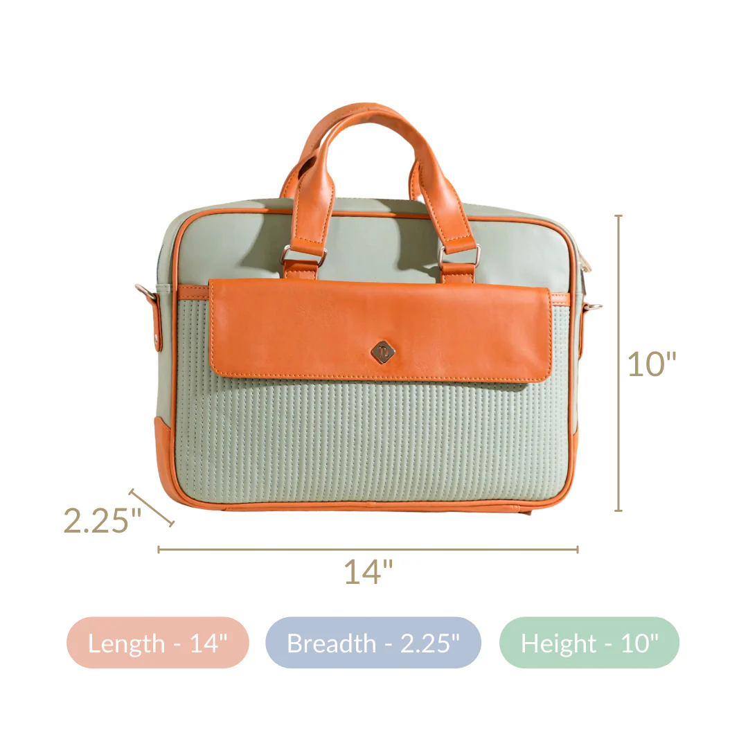 La Fusion Vegan Leather Laptop Organiser Bag 14" x 10" - Image 8
