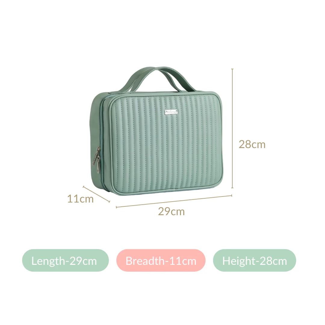 Vegan Leather Travel Kit Green - Image 4