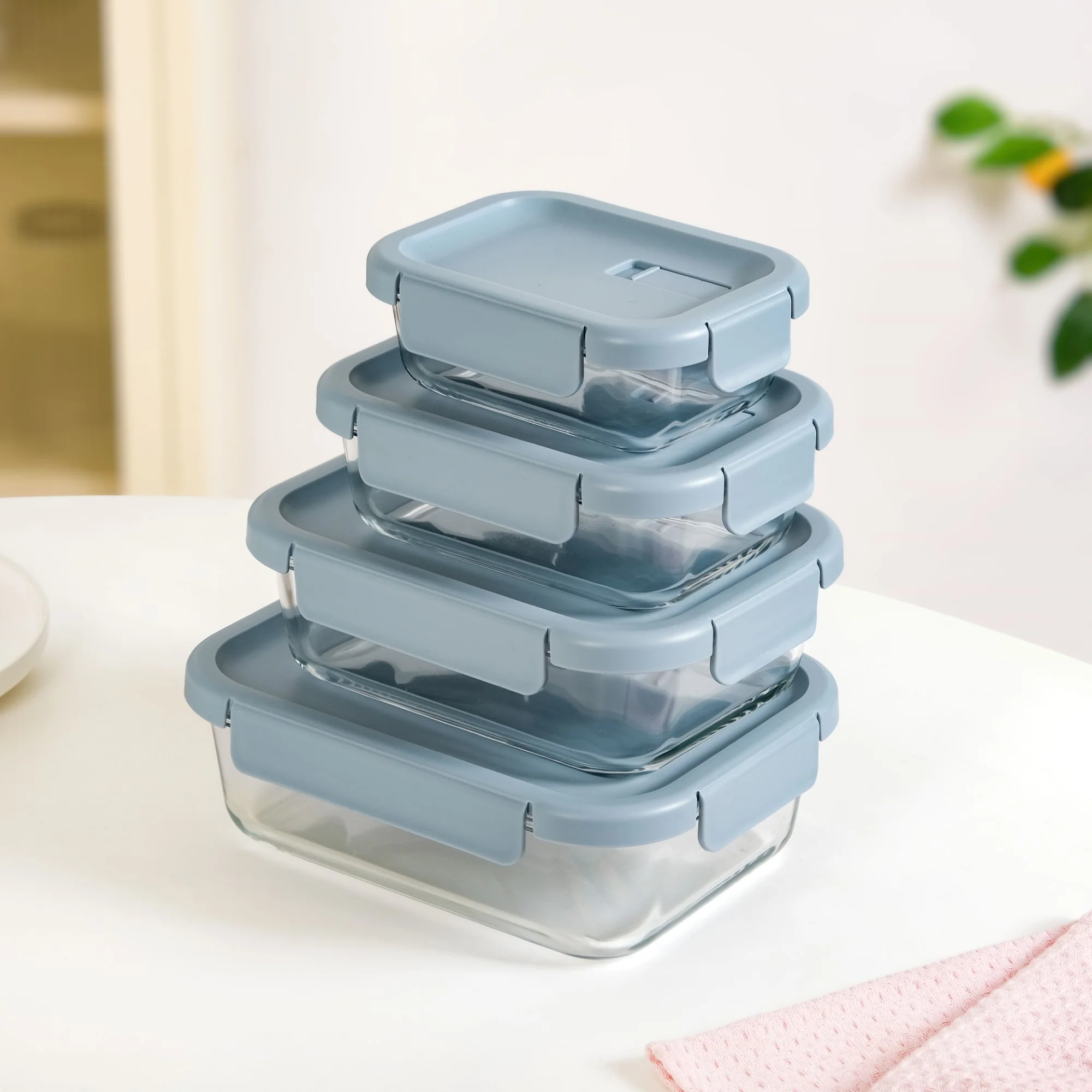 Venti Food Containers Blue Set Of 4 370ml 660ml 1000ml 1500ml - Image 7