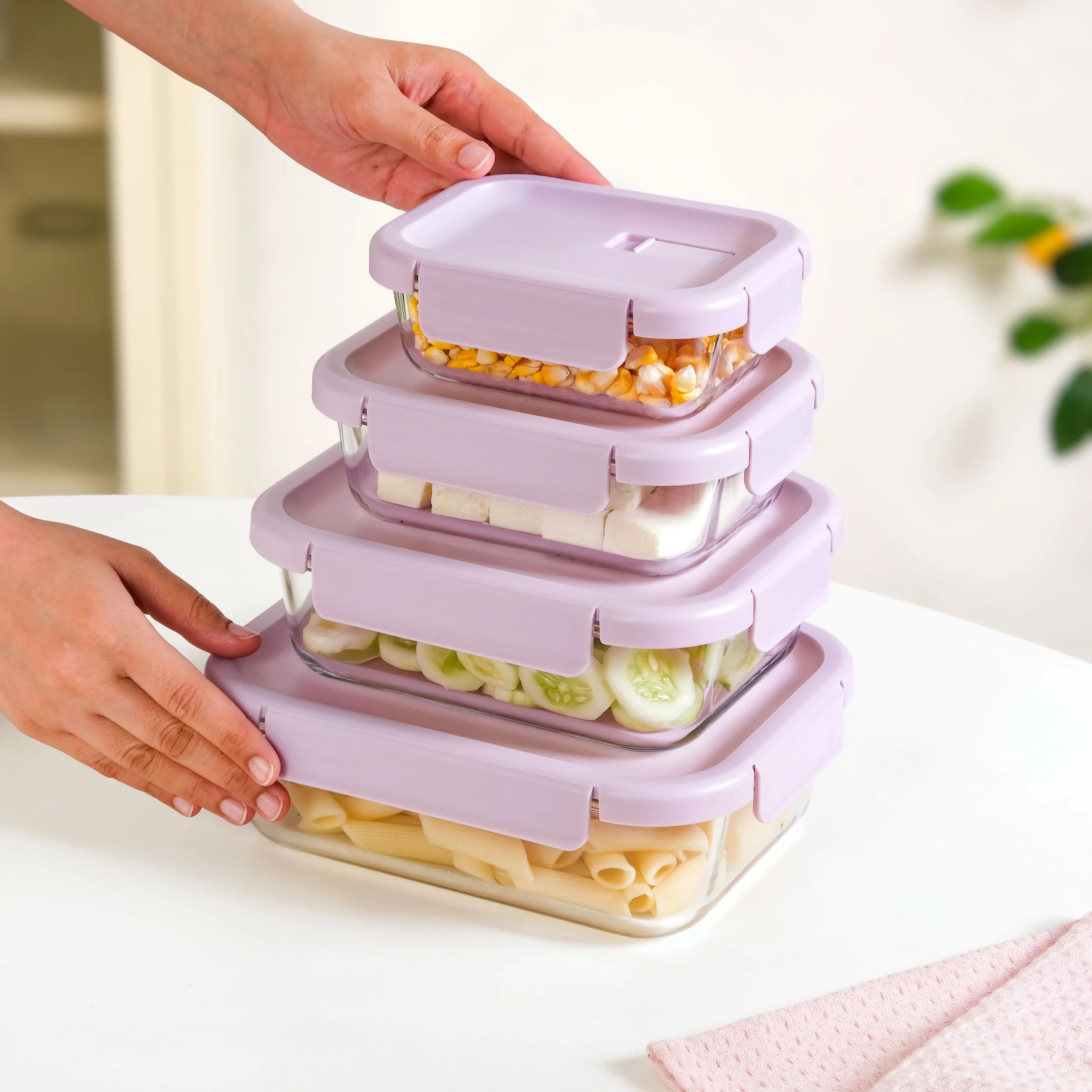 Venti Food Containers Lavender Set Of 4 370ml 660ml 1000ml 1500ml - Image 8