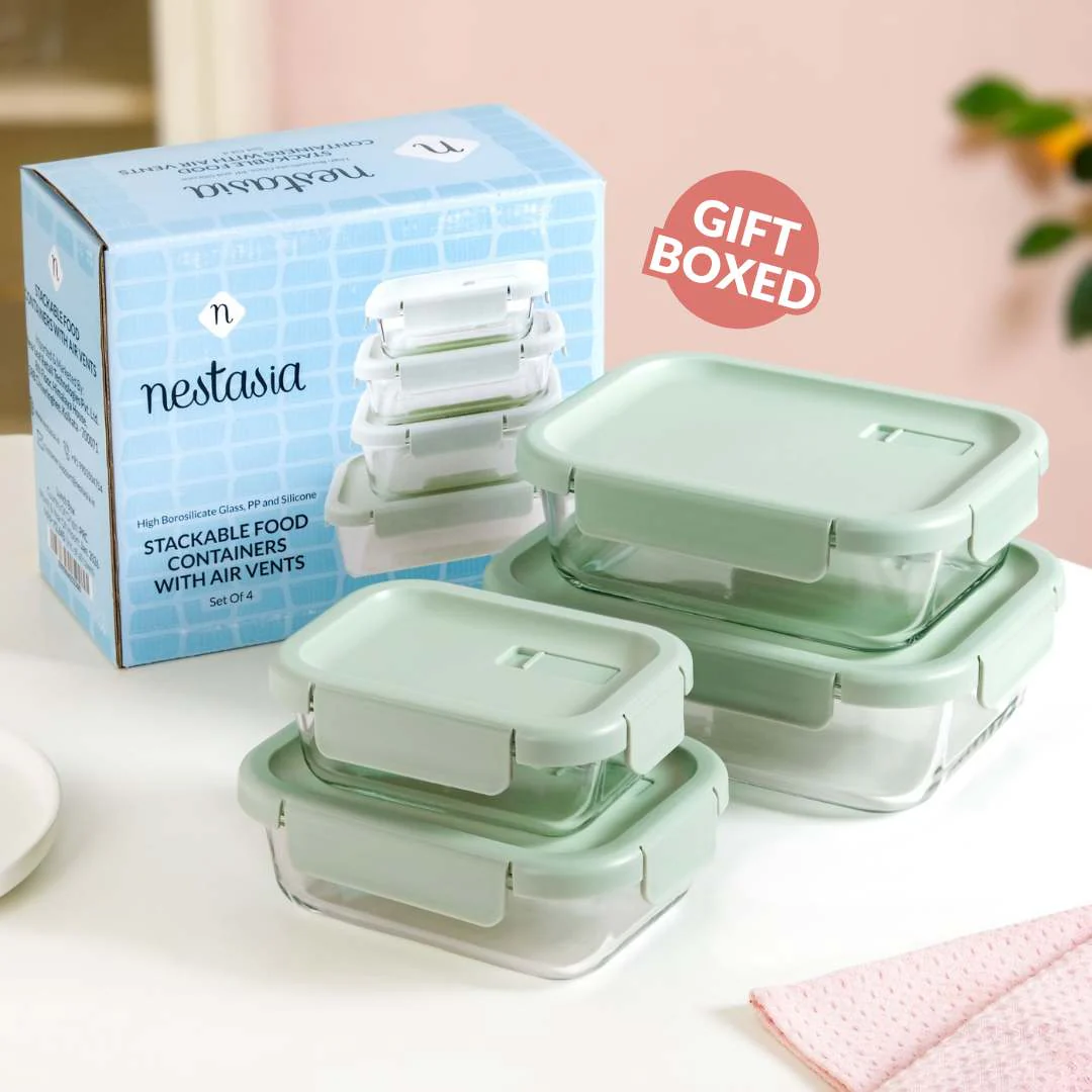 Venti Food Containers Sage Green Set Of 4 370ml 660ml 1000ml 1500ml - Image 5