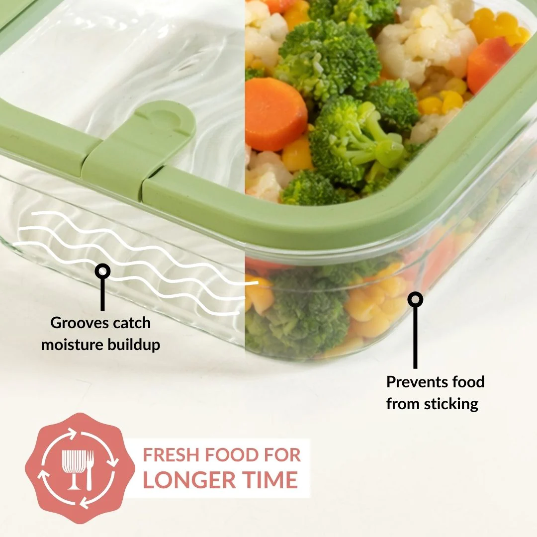 Vento Food Storage Container Set Of 4 220ml 1320ml 2500ml Sage Green - Image 2