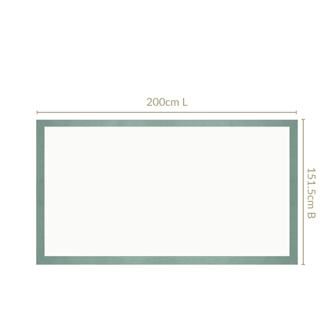 Ventosa Cotton Tablecloth For 6 Seater In Teal 200x150cm - Image 3
