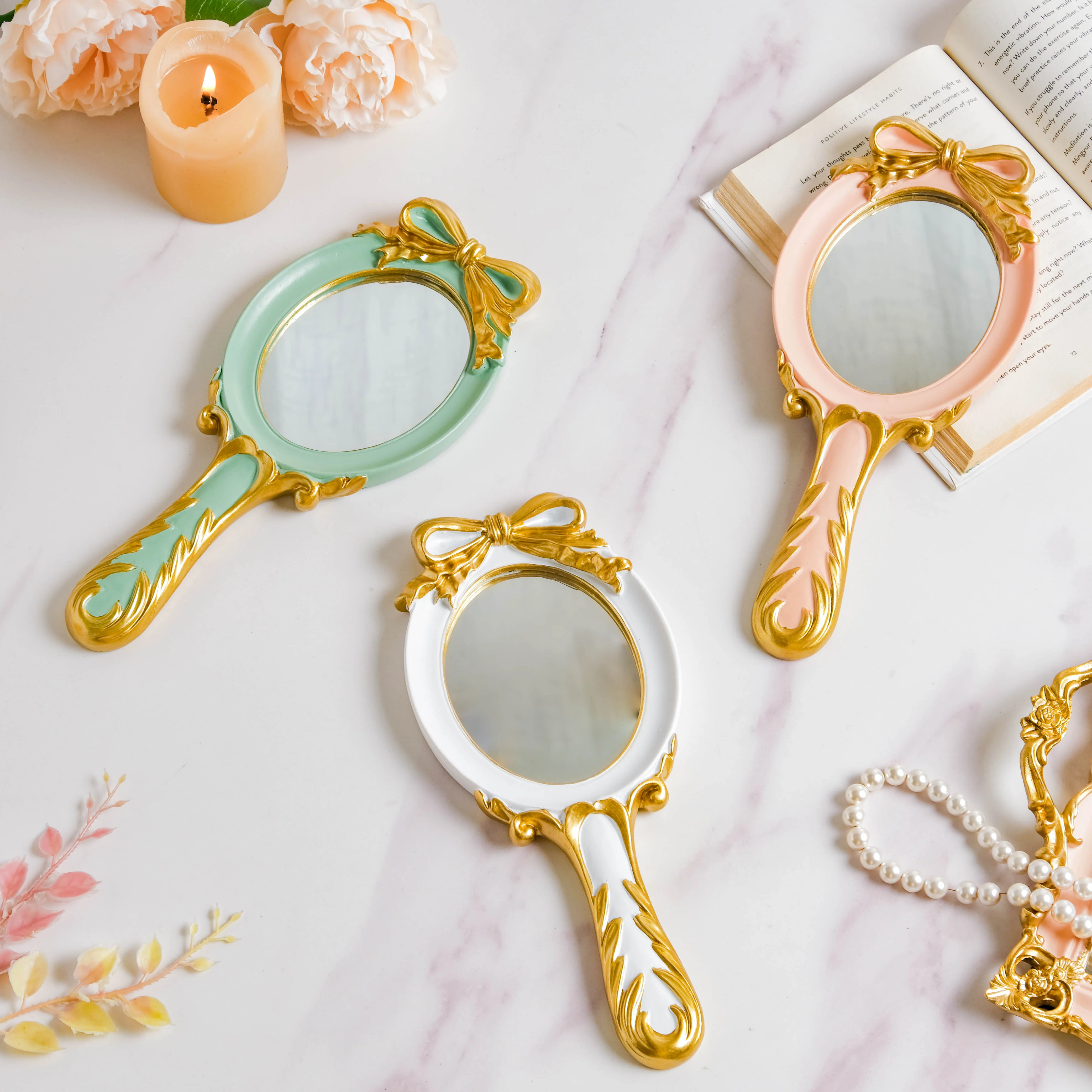 Venus Vanity Handheld Mirror Green - Image 6