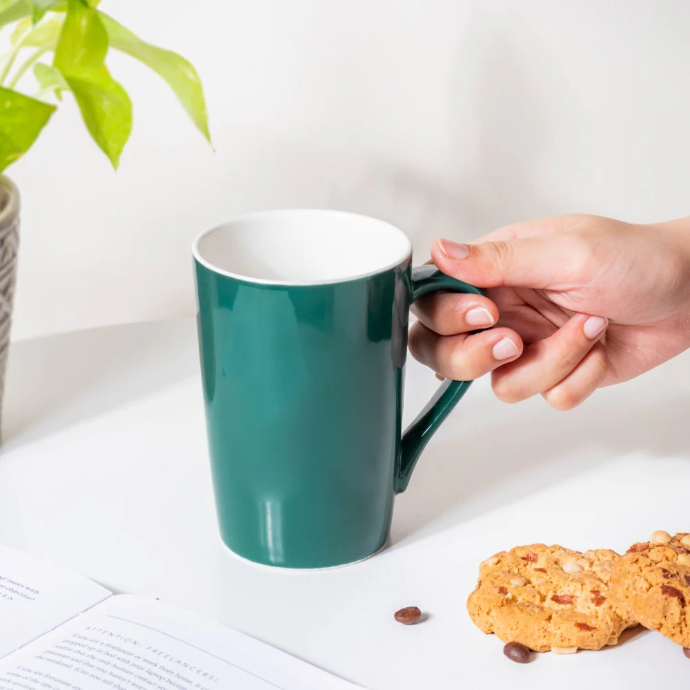 Viridian Green Ceramic Mug 350 ml - Image 2