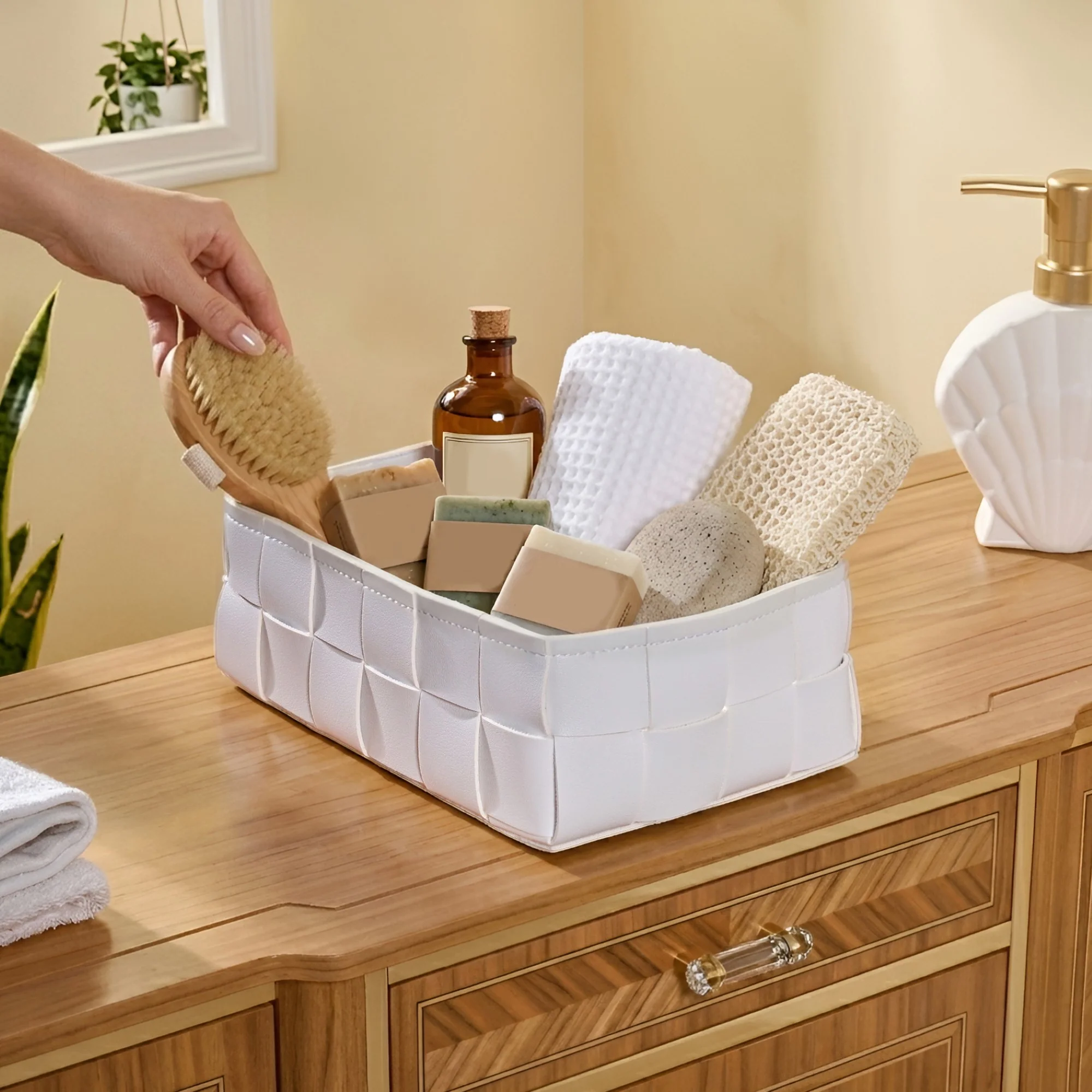 Versatile Storage Basket White - Image 4