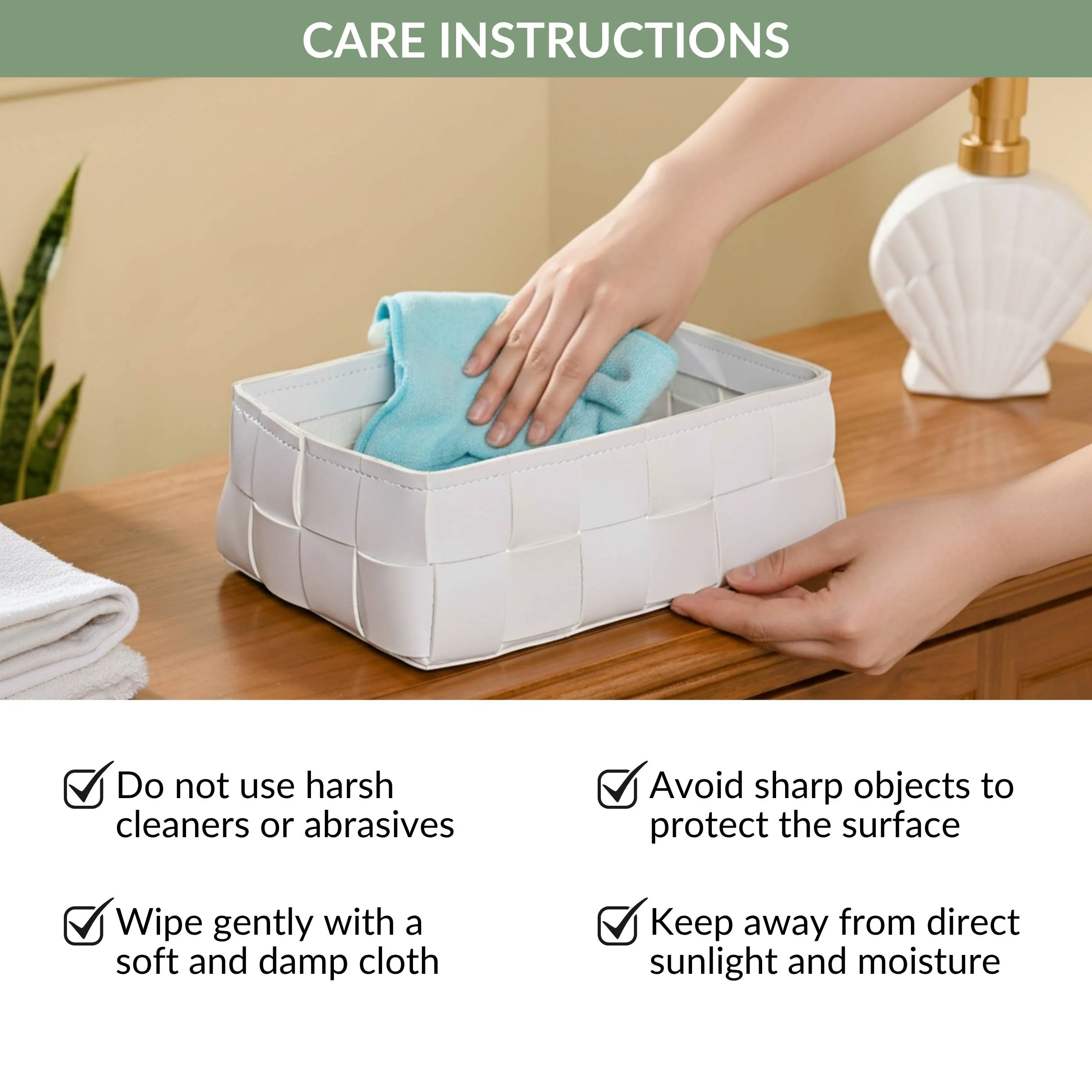 Versatile Storage Basket White - Image 7