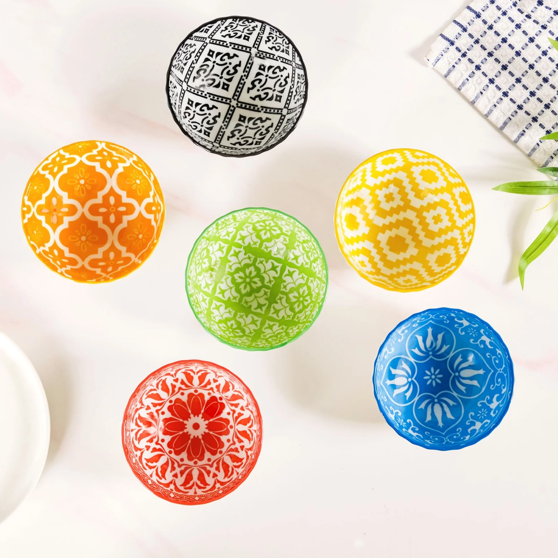 Vibrant Colour Pop Ceramic Soup Bowl Set Of 6 300ml - Image 7