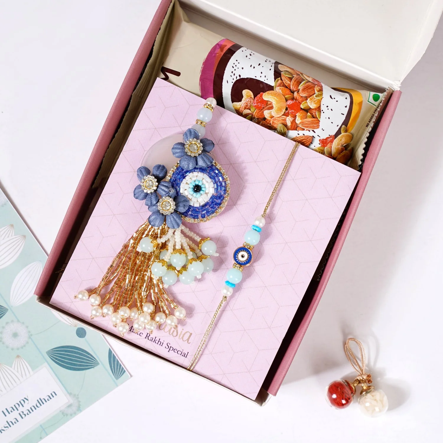 Vibrant Mandala Rakhi Hamper For Bhaiya Bhabhi - Image 4