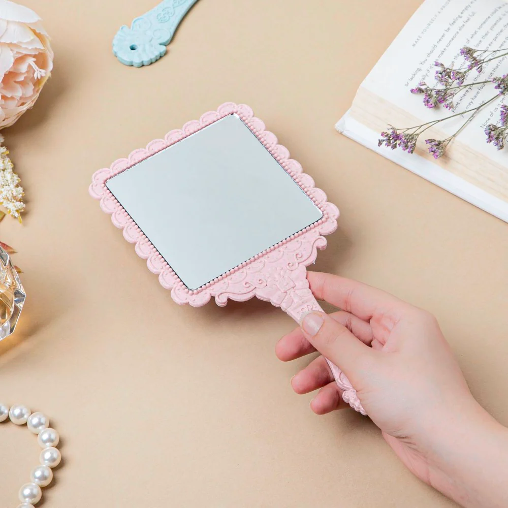 Victorian Beauty Face Mirror Pink - Image 2