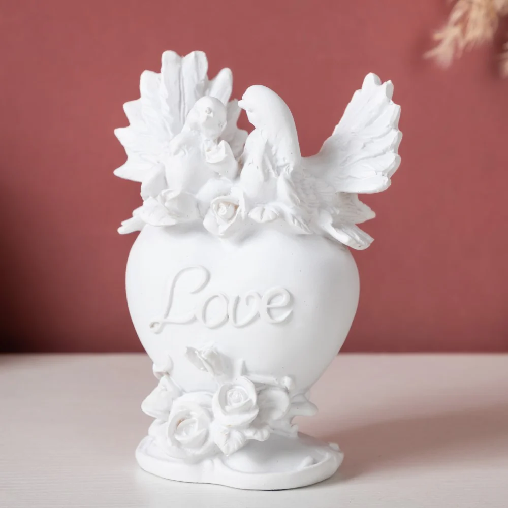 Vintage Dove Couple Showpiece White - Image 4