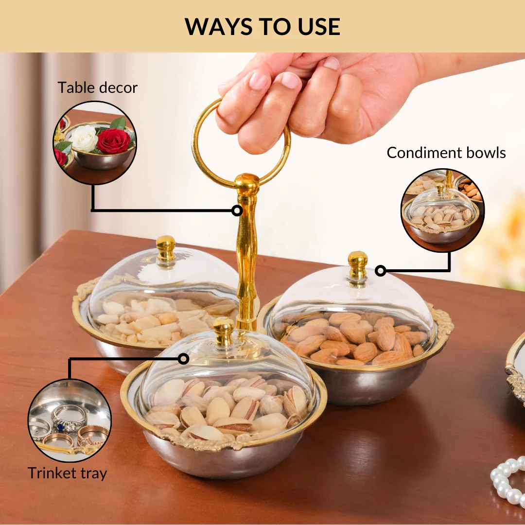 Vintage Dry Fruit Snacks Bowl Set - Image 7