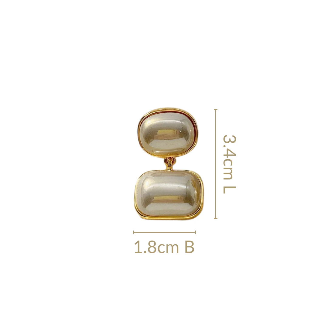 Vintage Ethereal Earrings Beige - Image 3