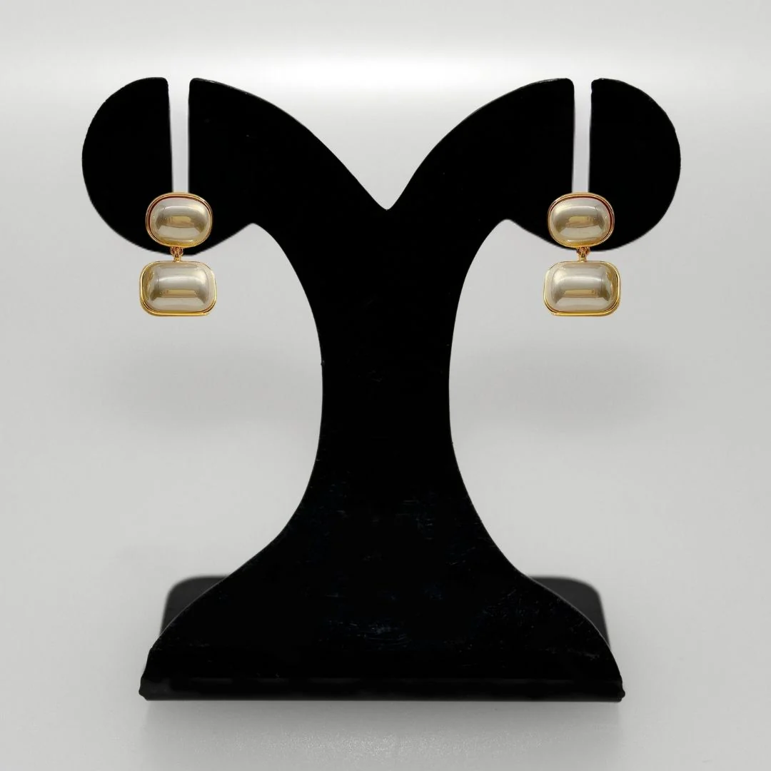 Vintage Ethereal Earrings Beige - Image 6