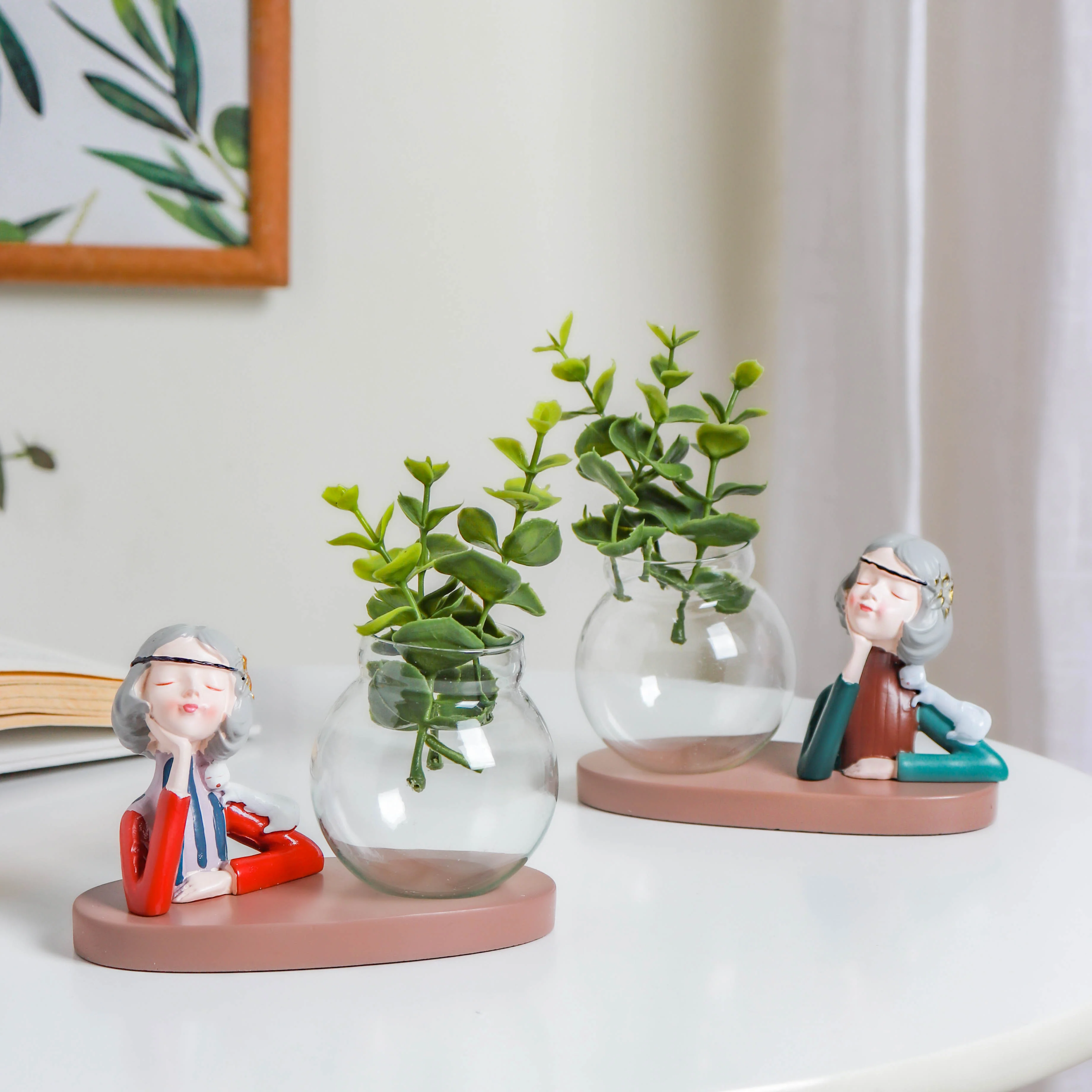 Vintage Figurine Vase - Image 3
