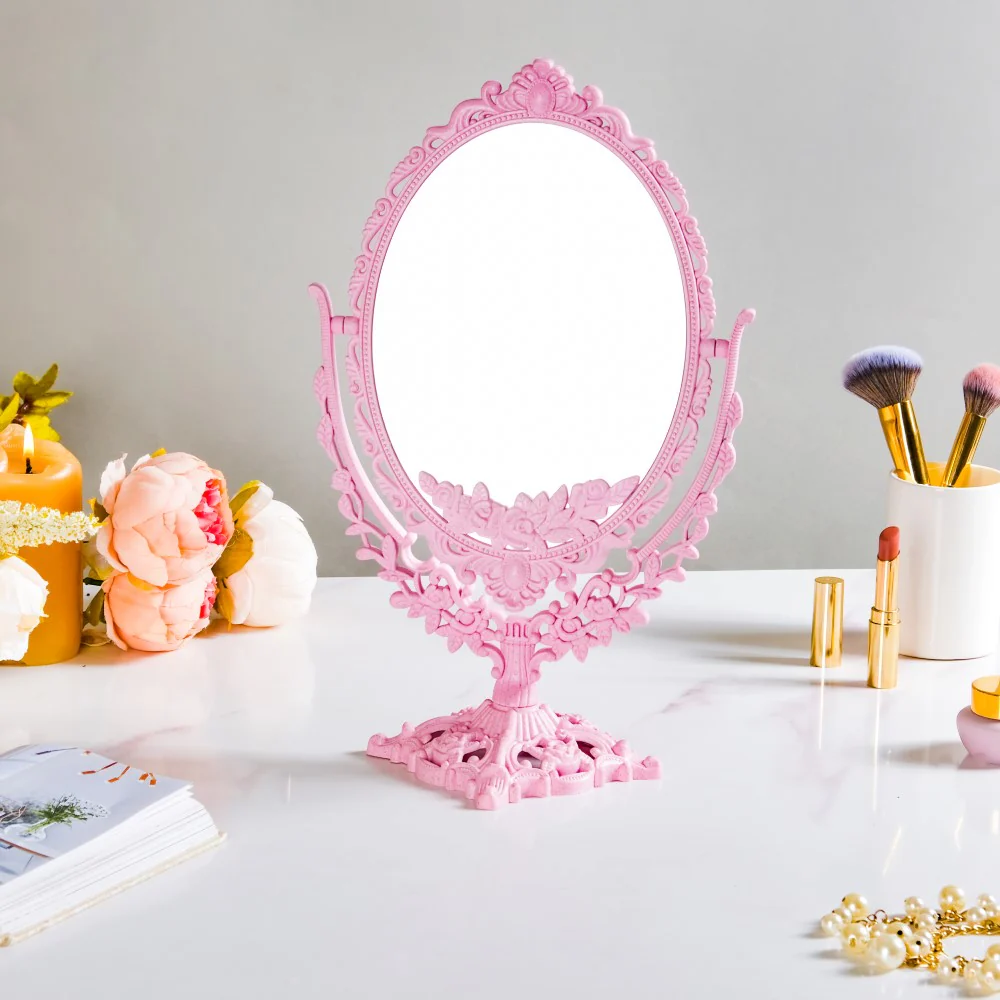 Vintage Ornate Double Sided Mirror Pink - Image 7