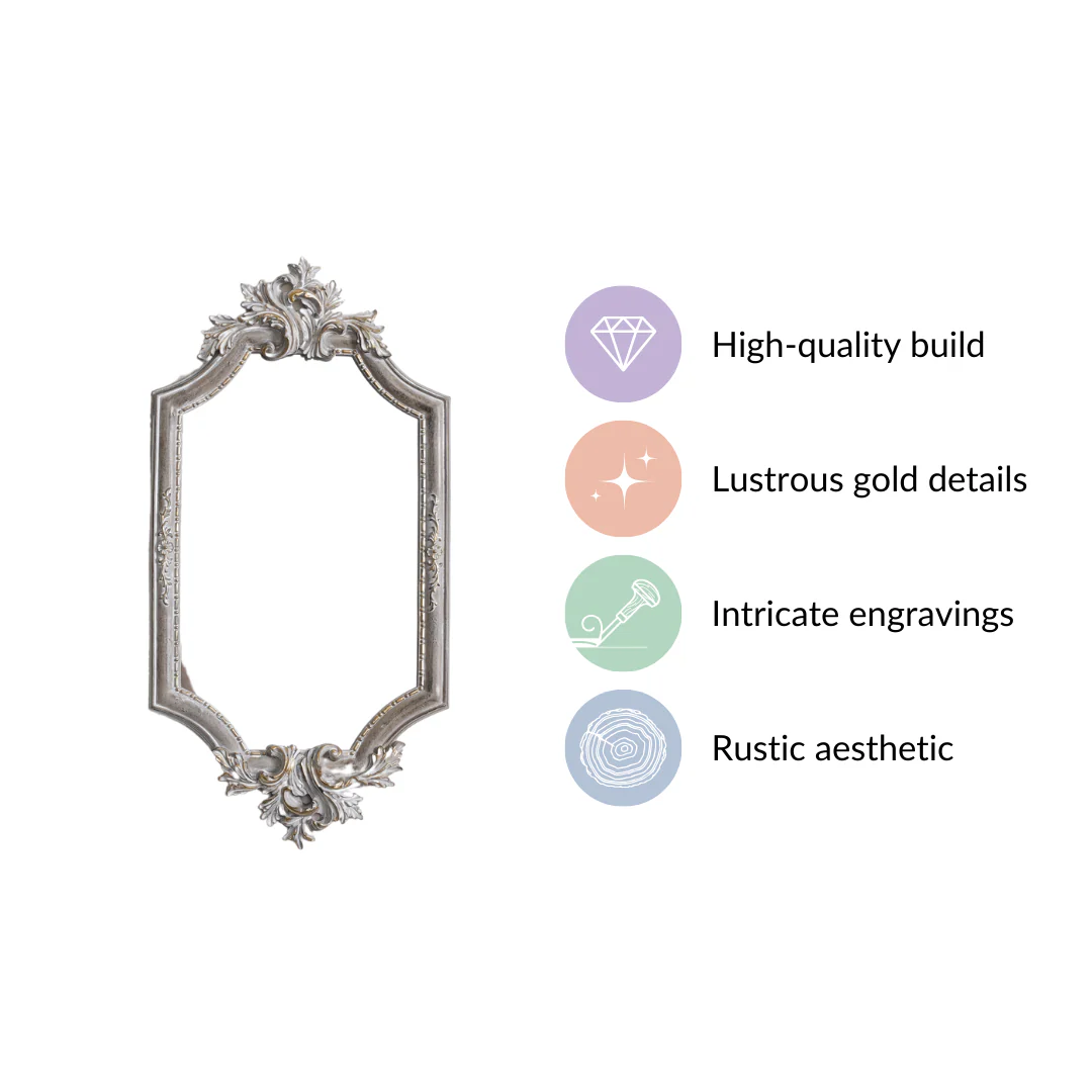 Vintage Ornate Wall Mirror - Image 4