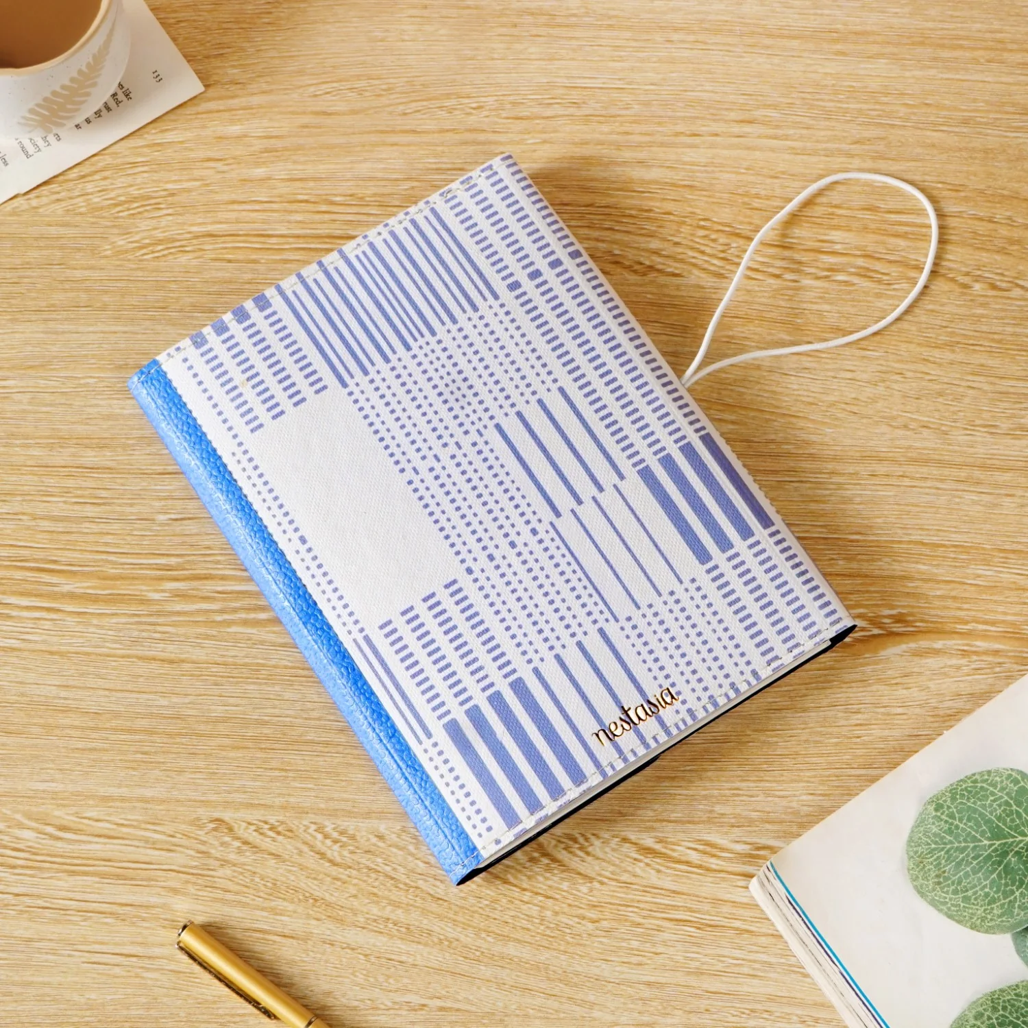 Vintage Style Spiral Blue Notebook - Image 2