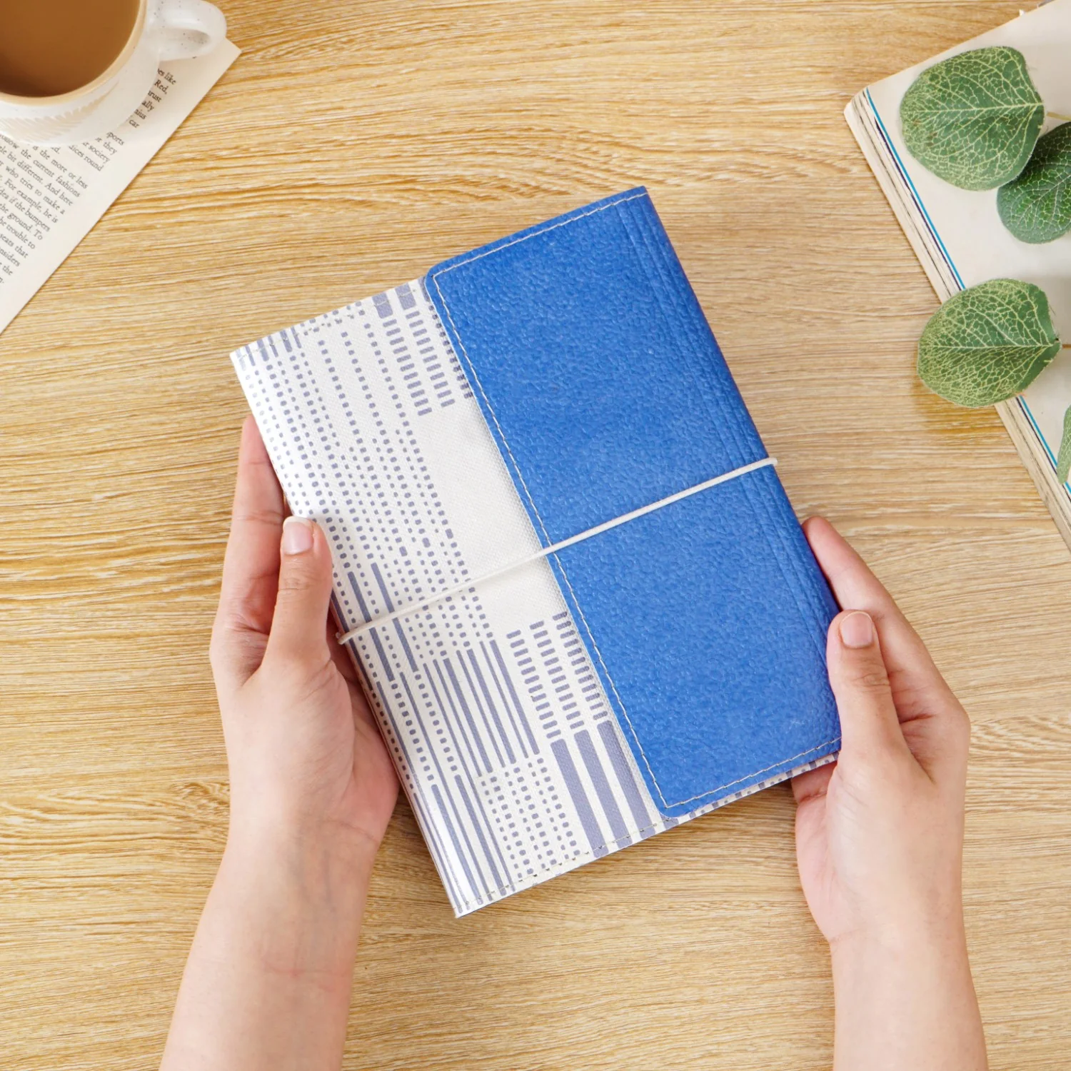 Vintage Style Spiral Blue Notebook - Image 3