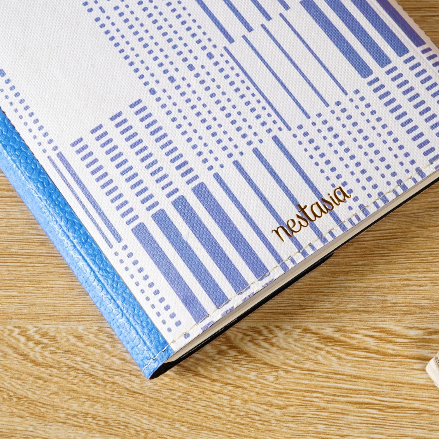 Vintage Style Spiral Blue Notebook - Image 6