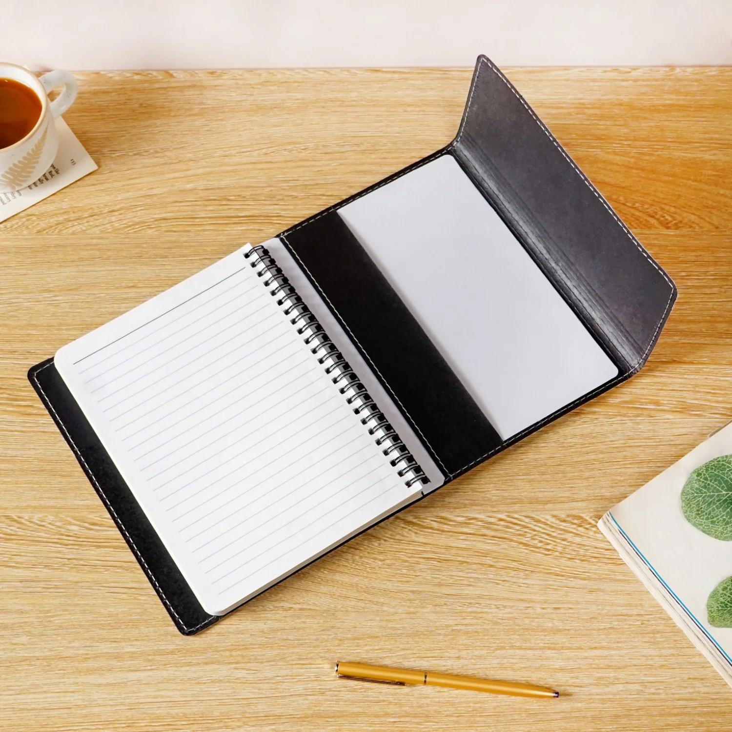 Vintage Style Spiral Blue Notebook - Image 8