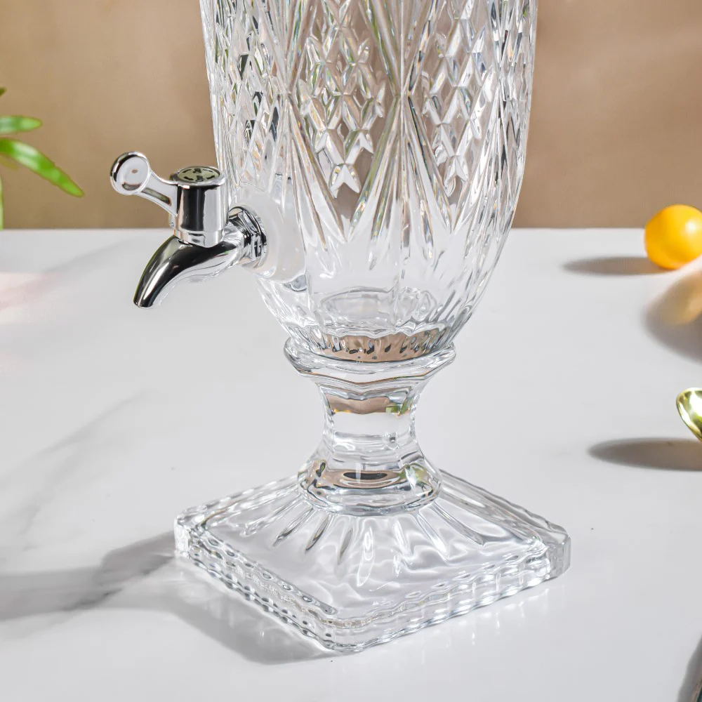 Vintage Textured Glass Water Dispenser - Image 6