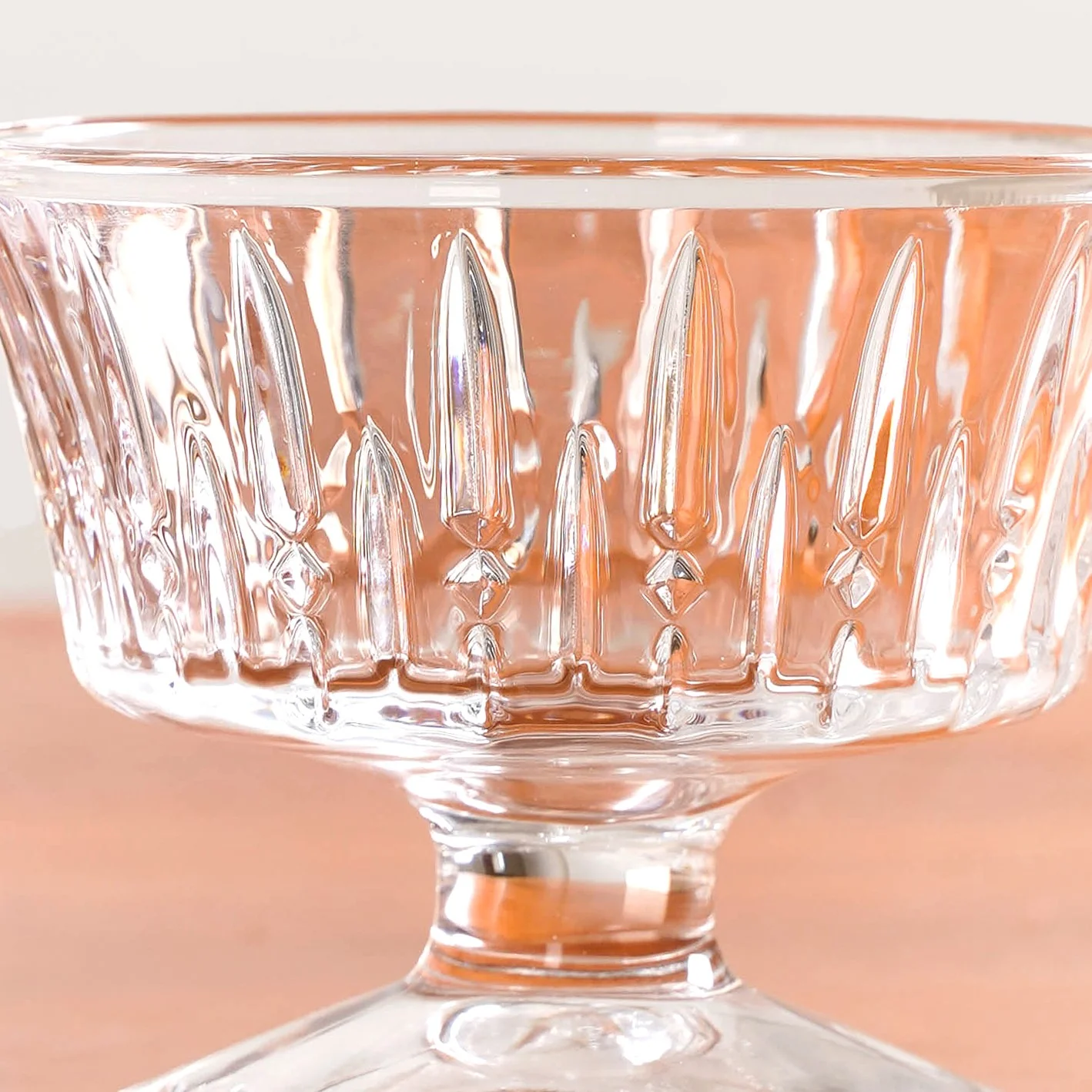 Vintage Thick Stem Dessert Bowls Set Of 6 120ml - Image 8