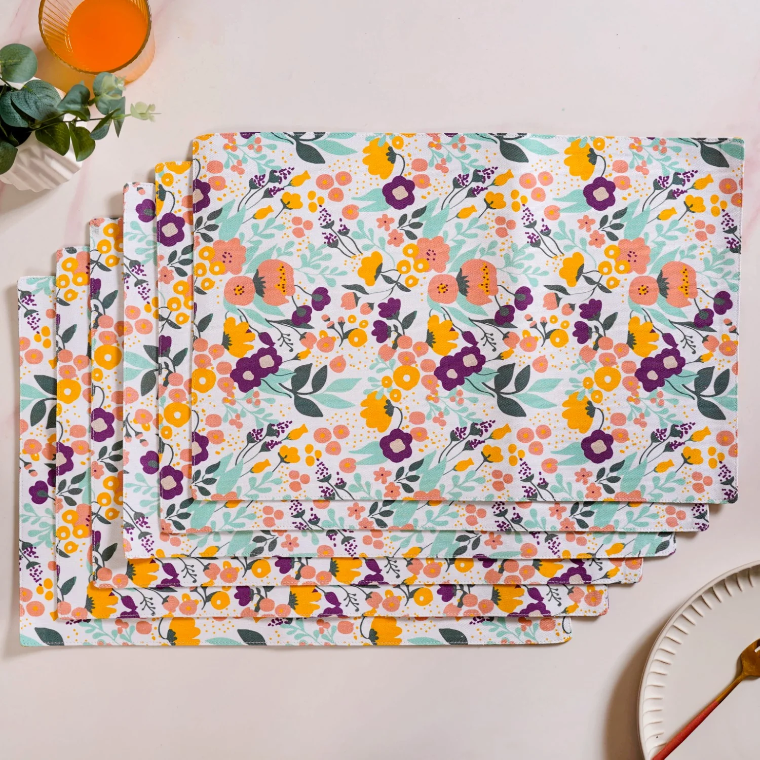 Viola Table Napkin And Mat Set Of 12 - Image 3