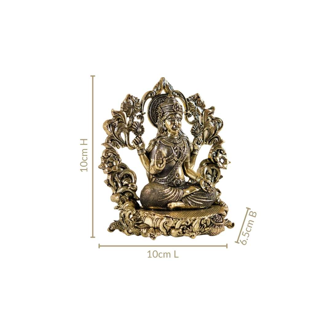 Vishnupriya Maha Laxmi Pure Brass Idol With Gift Box 10cm - Image 4