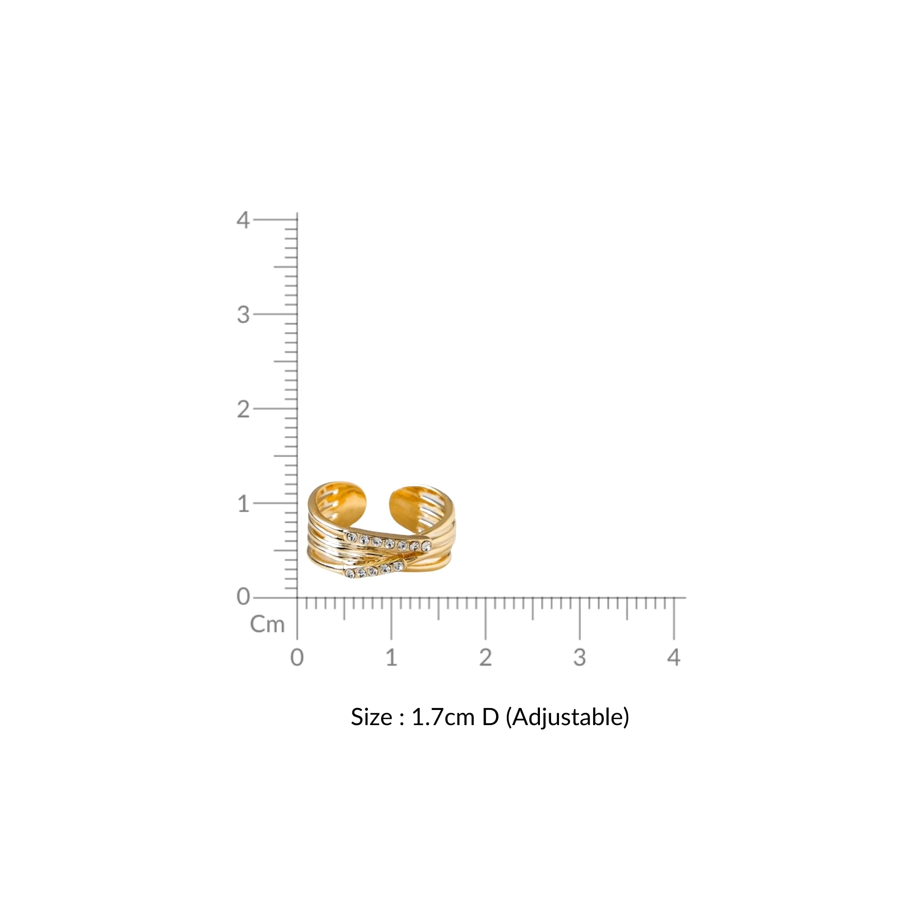 Vogue Radiance Layered Gold Ring - Image 3