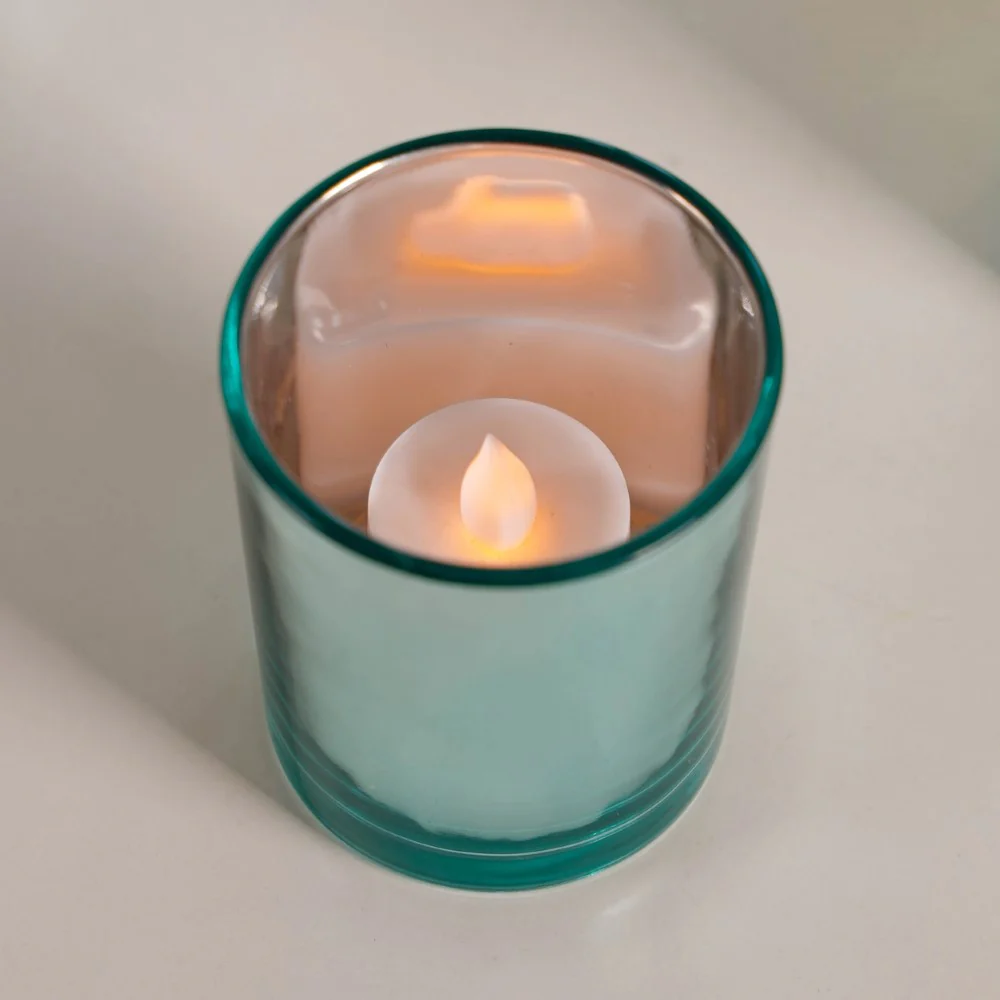 Votive Glass Tealight Holder Set Of 4 Blue - Image 8