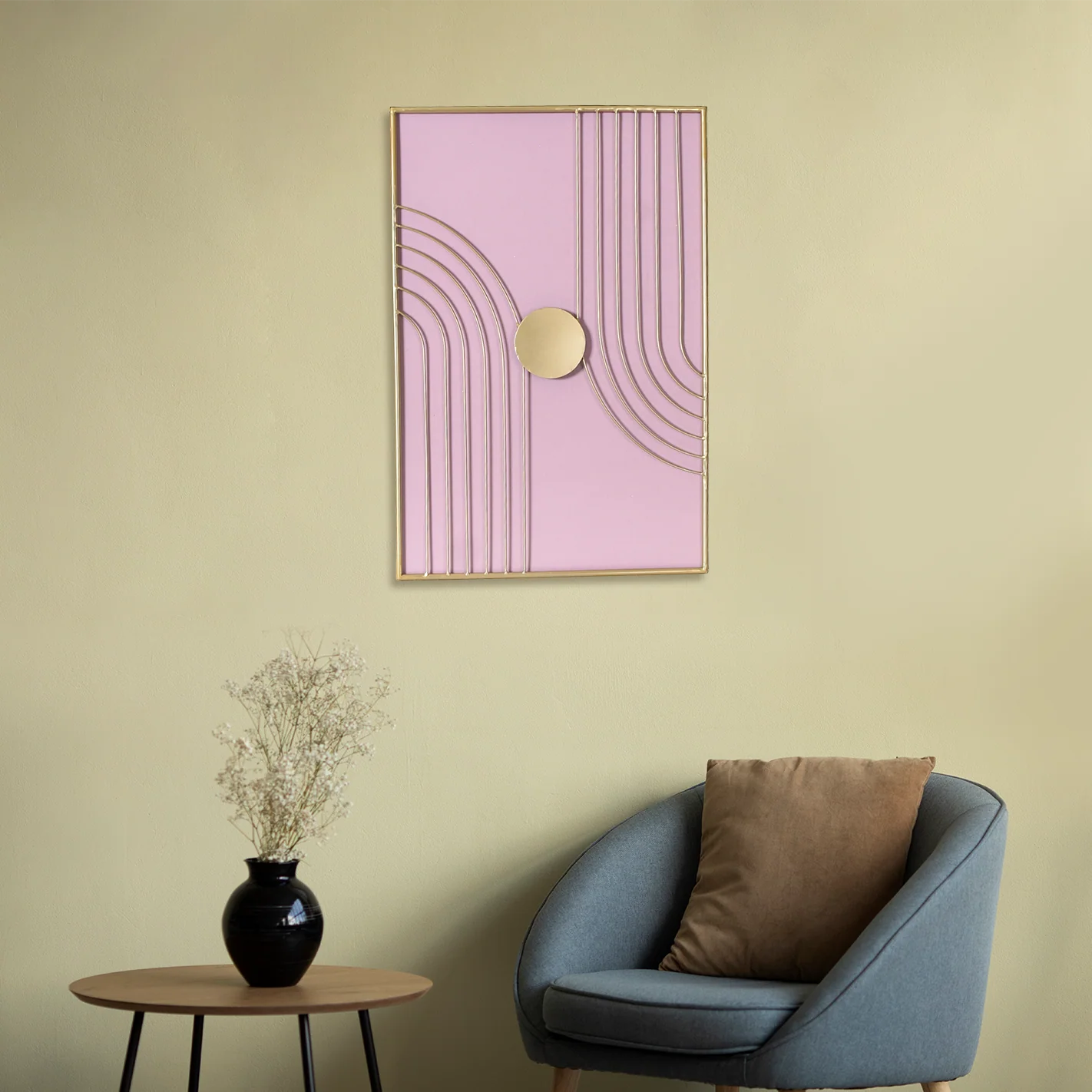 Wabi Sabi Lines Metal Wall Art Decor 23x15 Inch - Image 4