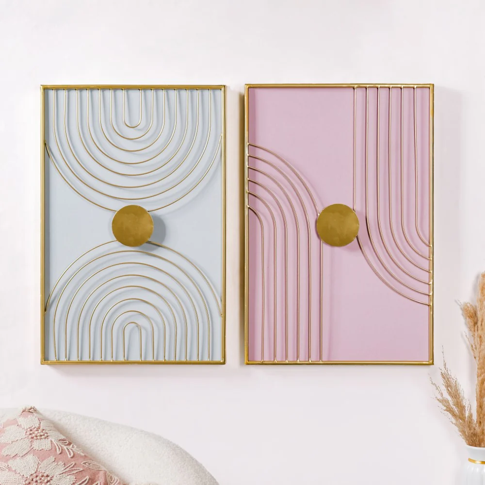 Wabi Sabi Metal Artwork Set Of 2 23x15 Inch