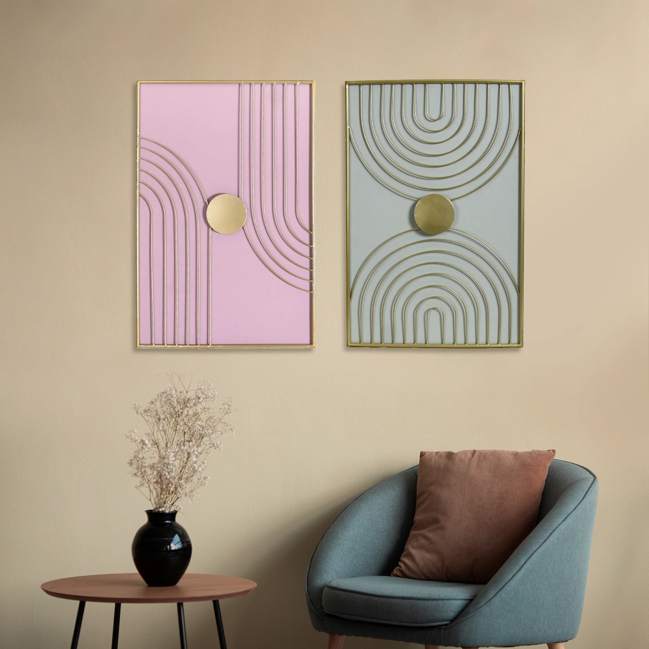 Wabi Sabi Metal Artwork Set Of 2 23x15 Inch - Image 7