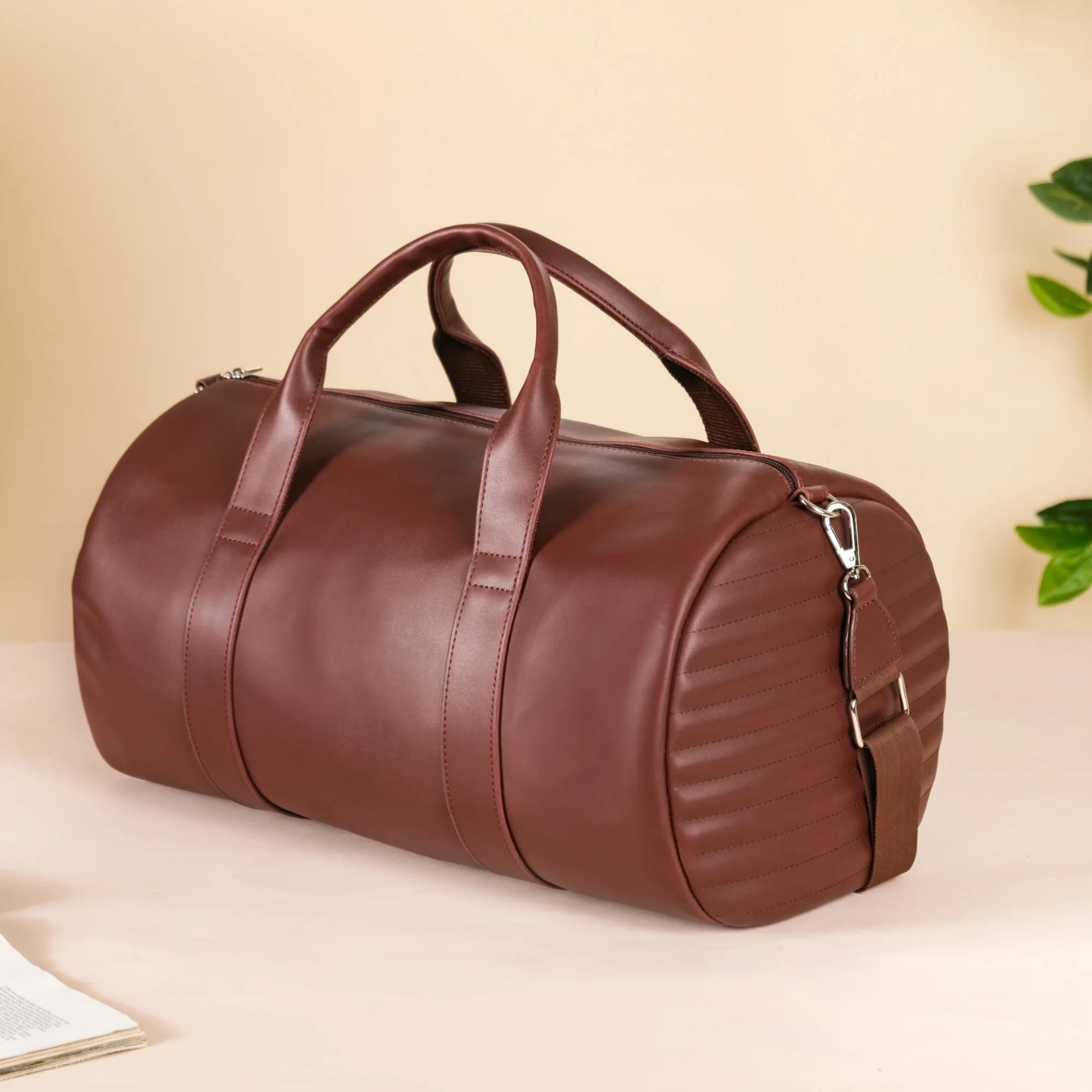 Wanderlust Duffle Bag Brown Large 17x9 Inch - Image 18