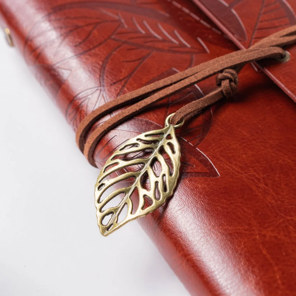 Wanderlust Leather Journal With Leaf Tassel 75 Pages - Image 7