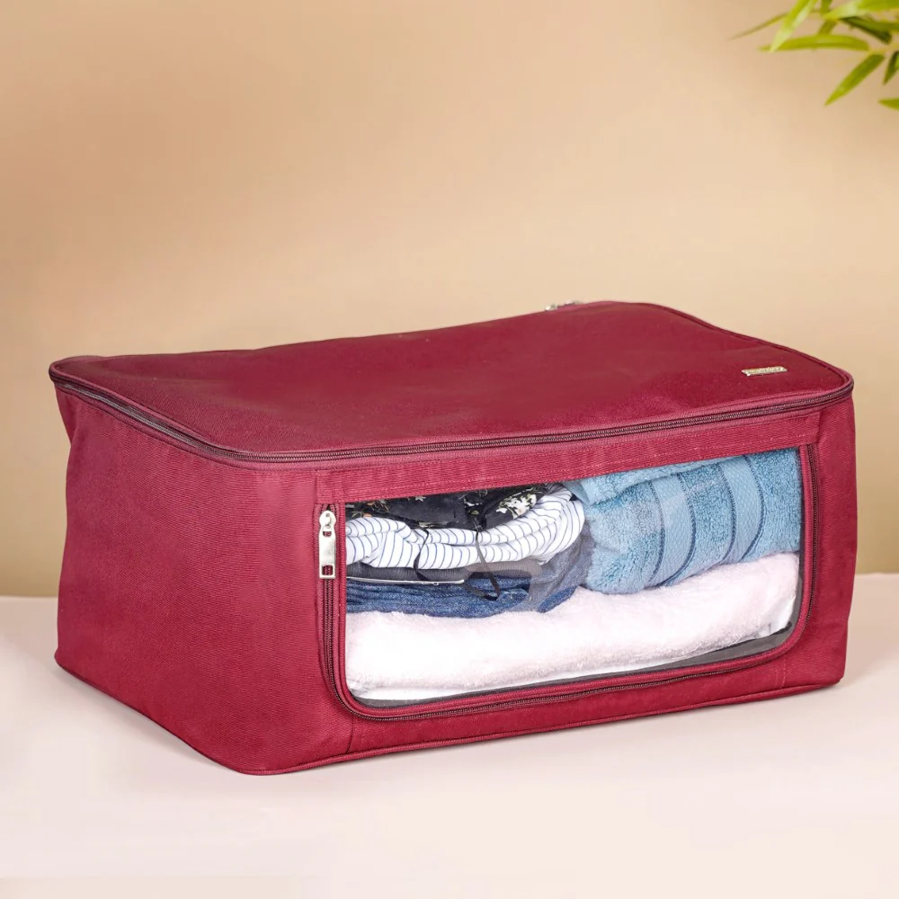Clothes Storage Organiser Bag Set Of 2 Red - Image 11