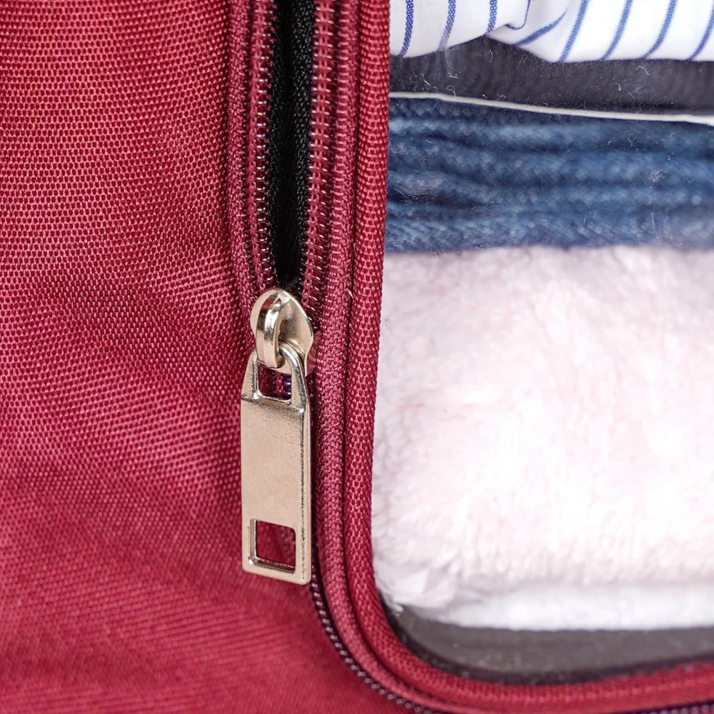Clothes Storage Organiser Bag Set Of 2 Red - Image 9