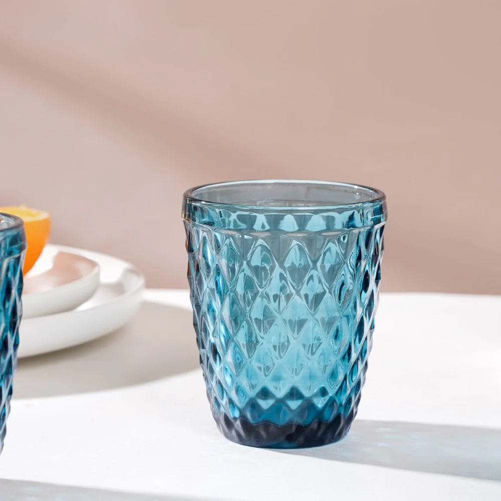 Water Glass Blue Set Of 6 250 ml - Image 4