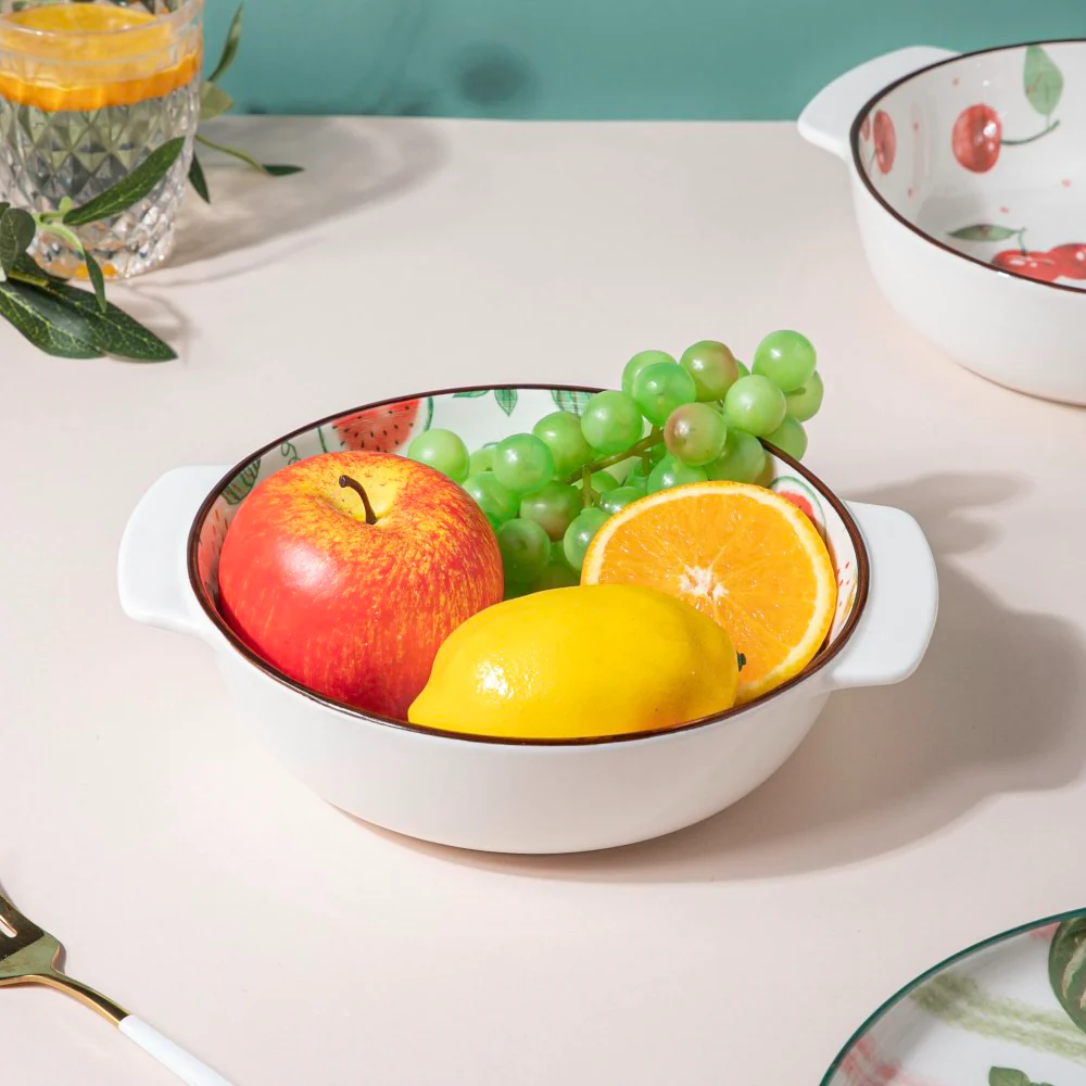 Watermelon Baking Bowl With Handles 7.5 Inch 500 ml - Image 4