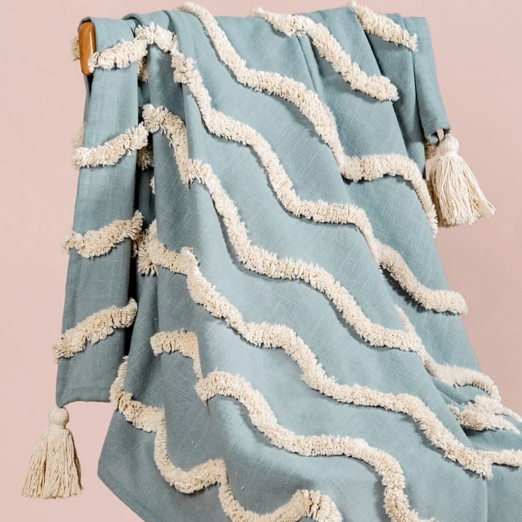 Wave And Weave Pure Cotton Throw - Image 2