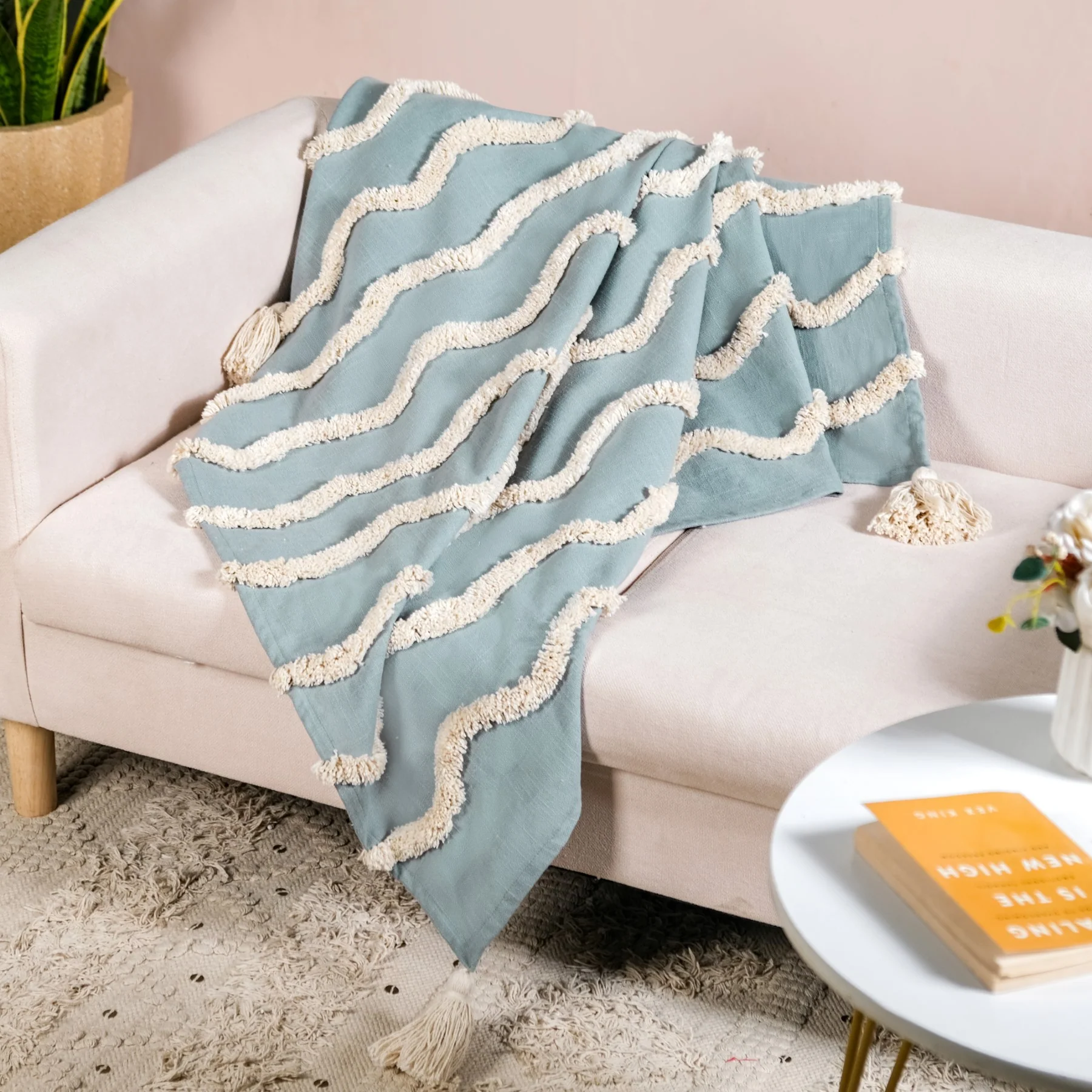 Wave And Weave Pure Cotton Throw - Image 7