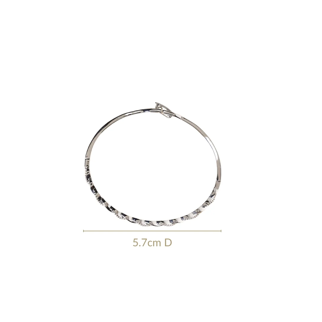 Waves And Swirls Silver Bracelet - Image 3