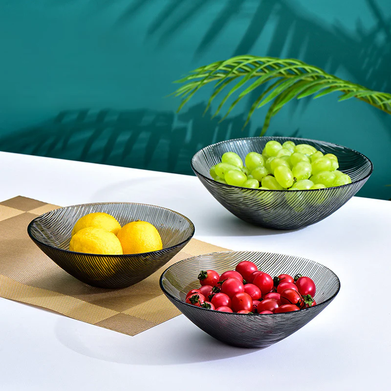 Waves Glass Bowl Set of 3 Grey - Image 16