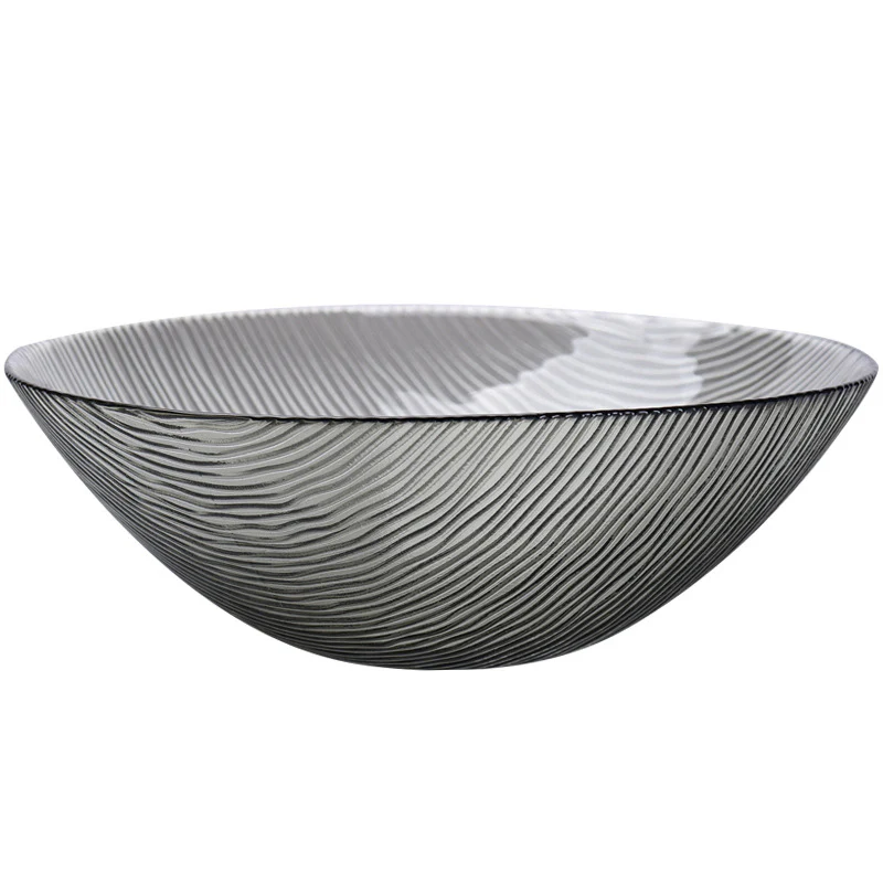 Waves Glass Bowl Set of 3 Grey - Image 18
