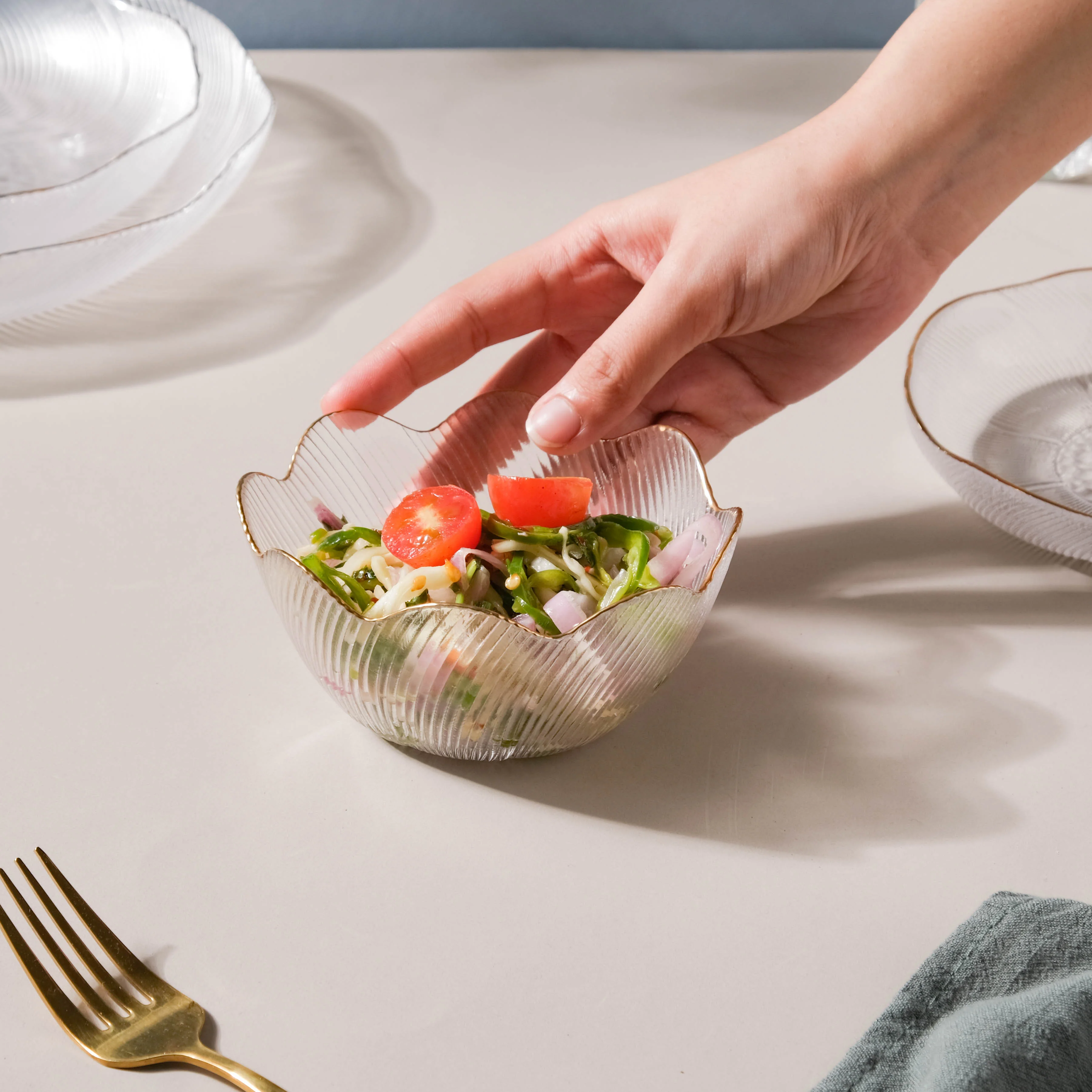Wavy Glass Side Bowl - Image 3