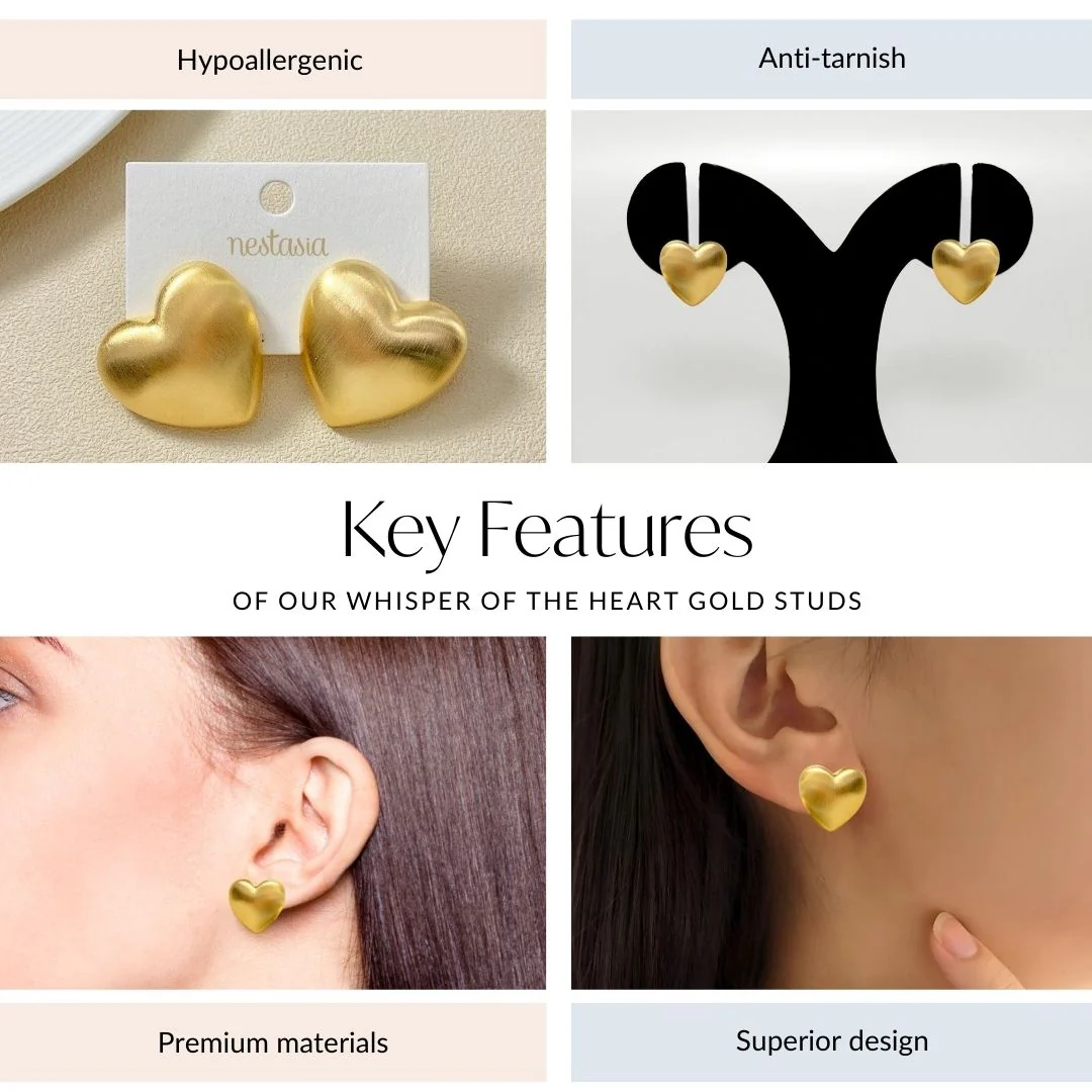 Whisper Of The Heart Gold Studs - Image 4