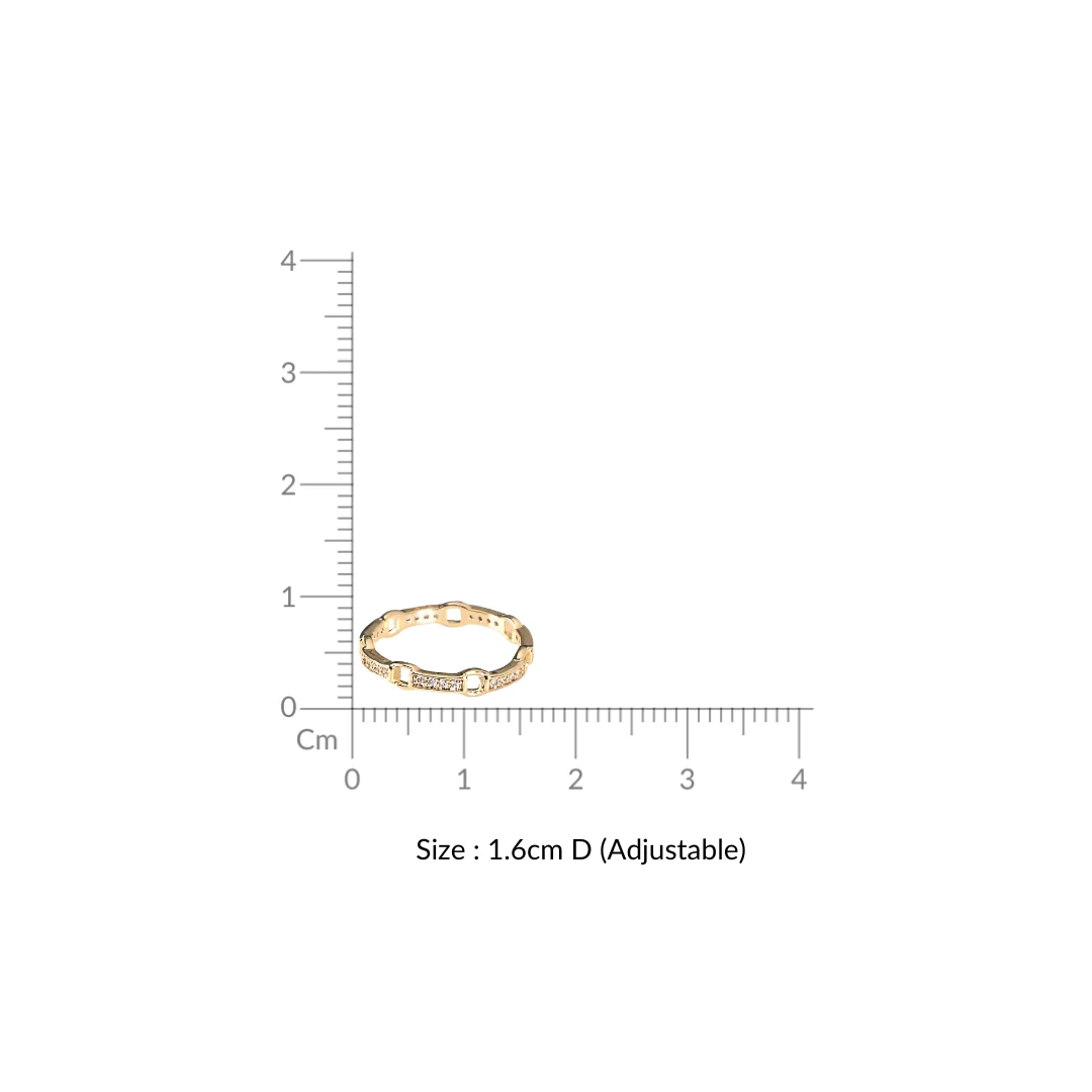 Whispering Shine Dainty Gold Ring - Image 3
