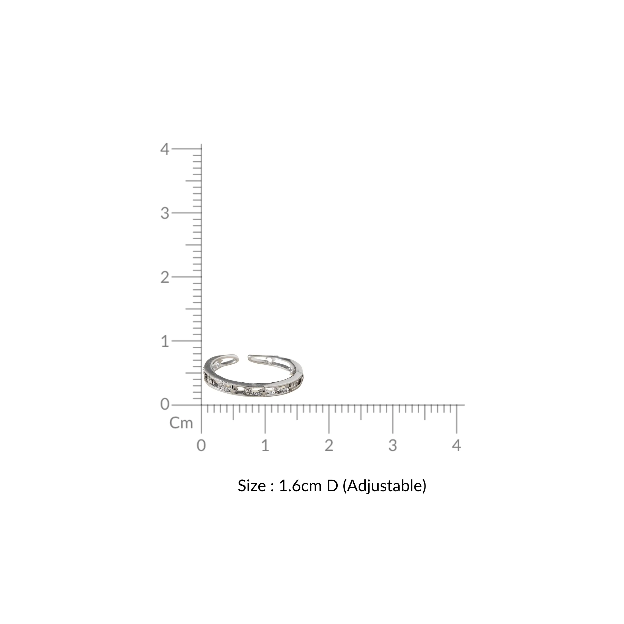 Whispering Shine Dainty Silver Ring - Image 3